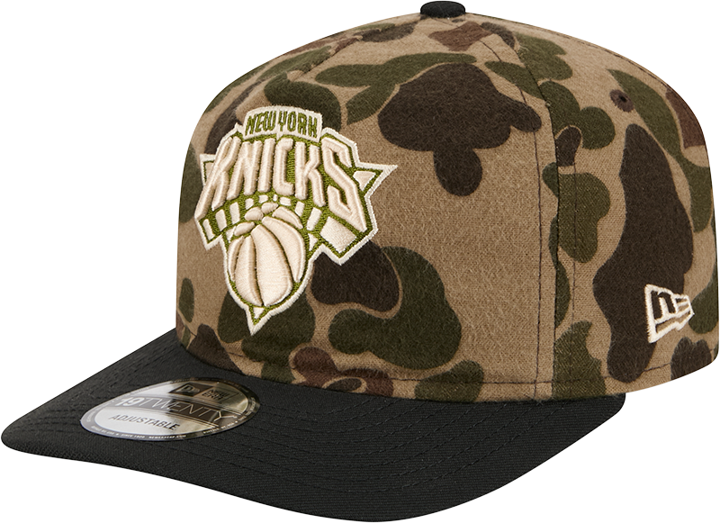 New York Knicks Three Looms Wool Duck Camo 19TWENTY Adjustable Hat