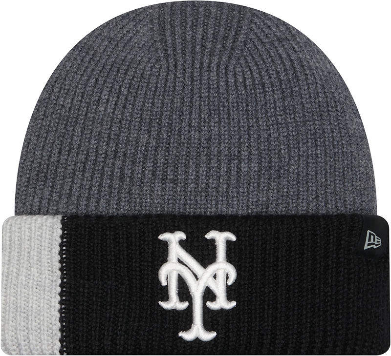 New York Mets Merino Wool Color Block Cuff Knit Hat