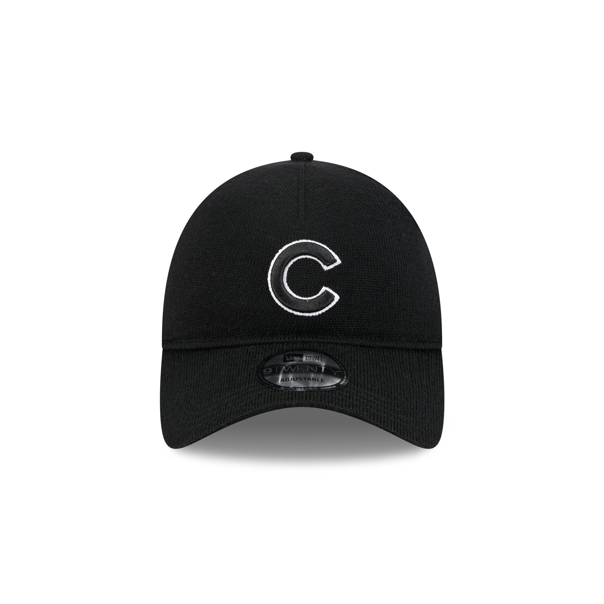 Chicago Cubs Merino Wool Black 9TWENTY Adjustable Hat