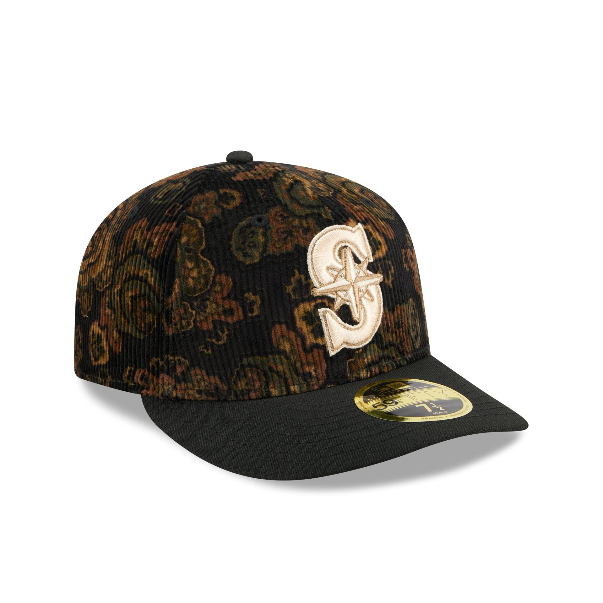 Seattle Mariners Three Looms Floral Cord Low Profile 59FIFTY Fitted Hat