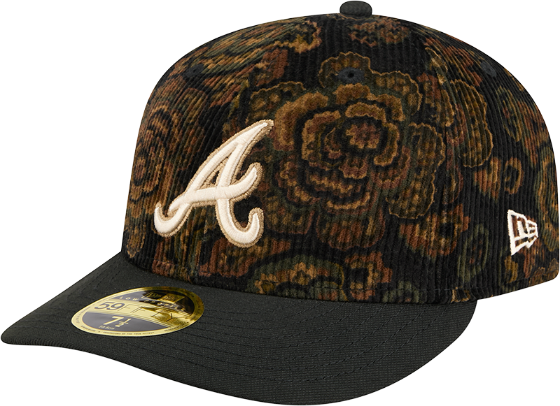 Atlanta Braves Three Looms Floral Cord Low Profile 59FIFTY Fitted Hat