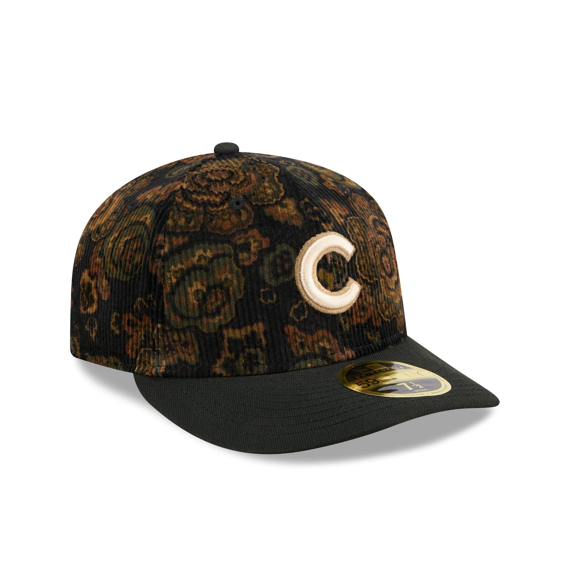 Chicago Cubs Three Looms Floral Cord Low Profile 59FIFTY Fitted Hat