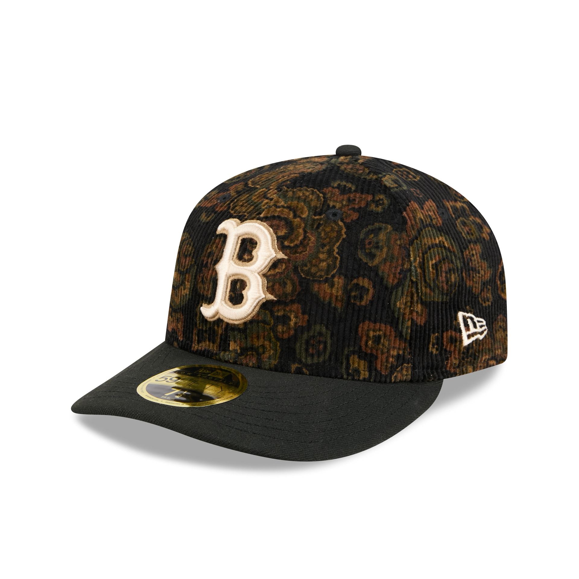 Boston Red Sox Three Looms Floral Cord Low Profile 59FIFTY Fitted Hat - Nextgenmallstore