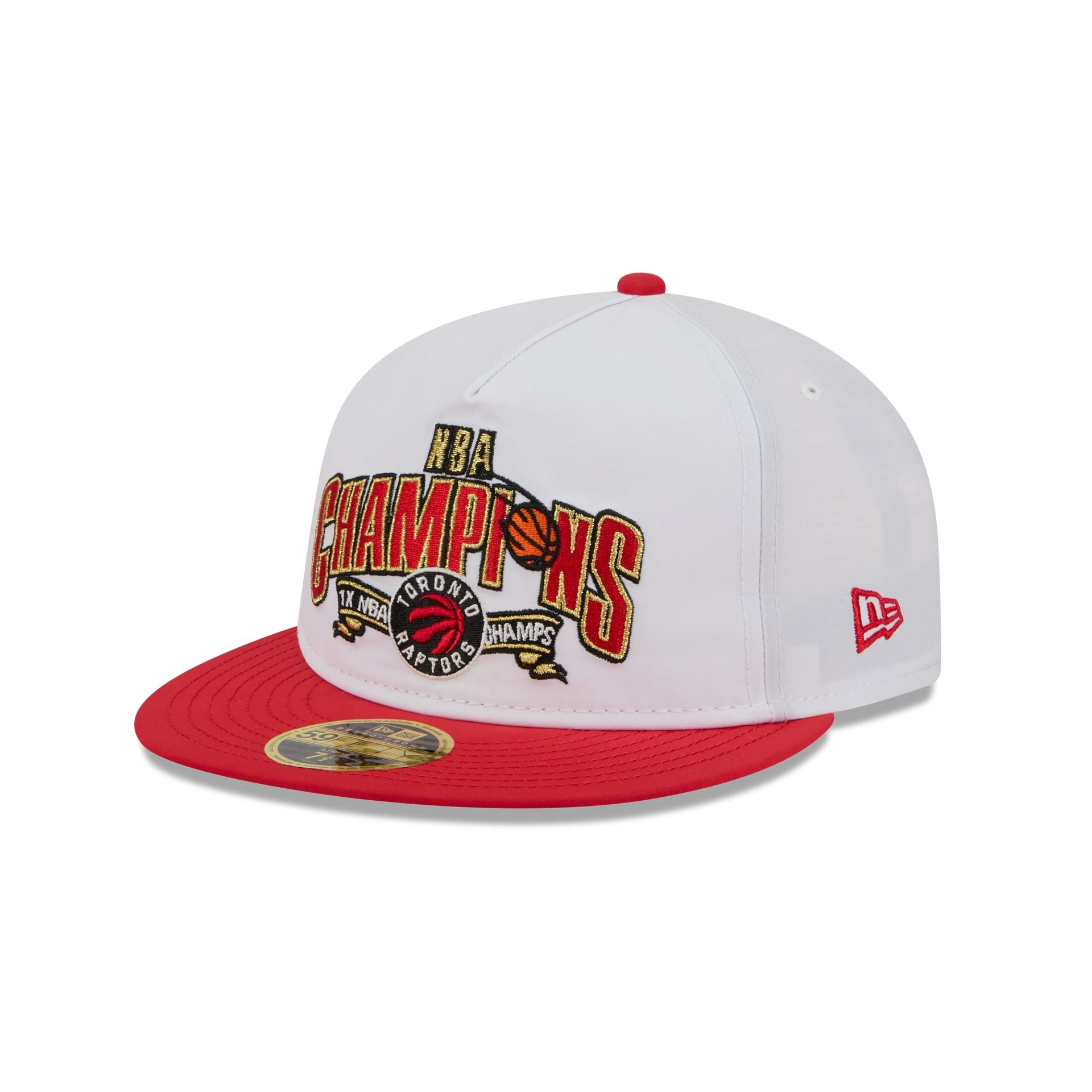Toronto Raptors Champions White Retro Crown 59FIFTY Fitted Hat - Nextgenmallstore