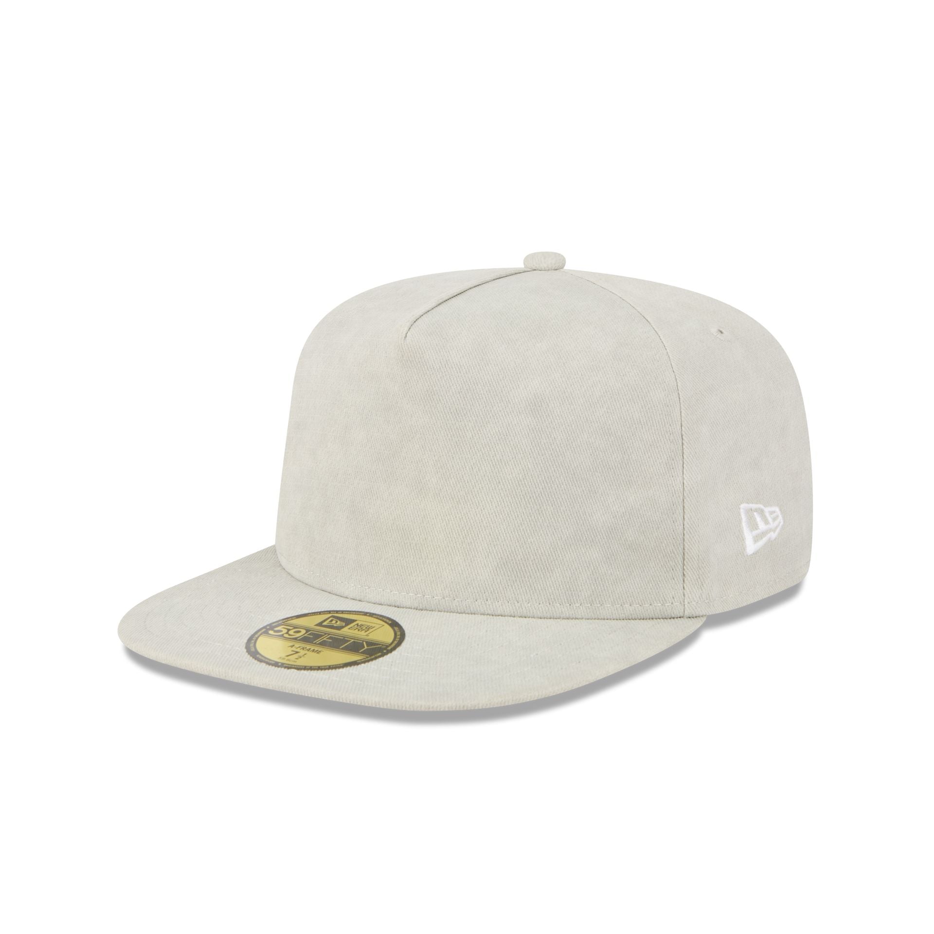 Nextgenmallstore Washed Twill Light Biege 59FIFTY A-Frame Fitted Hat