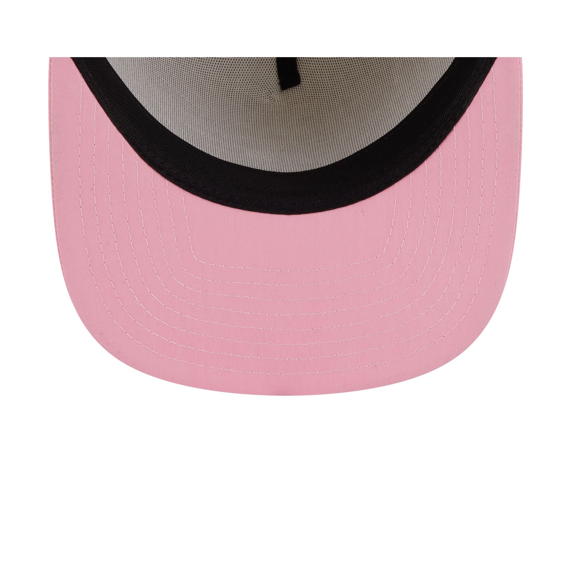 Nextgenmallstore Cotton Nylon Pink Visor 9FIFTY A-Frame Snapback Hat
