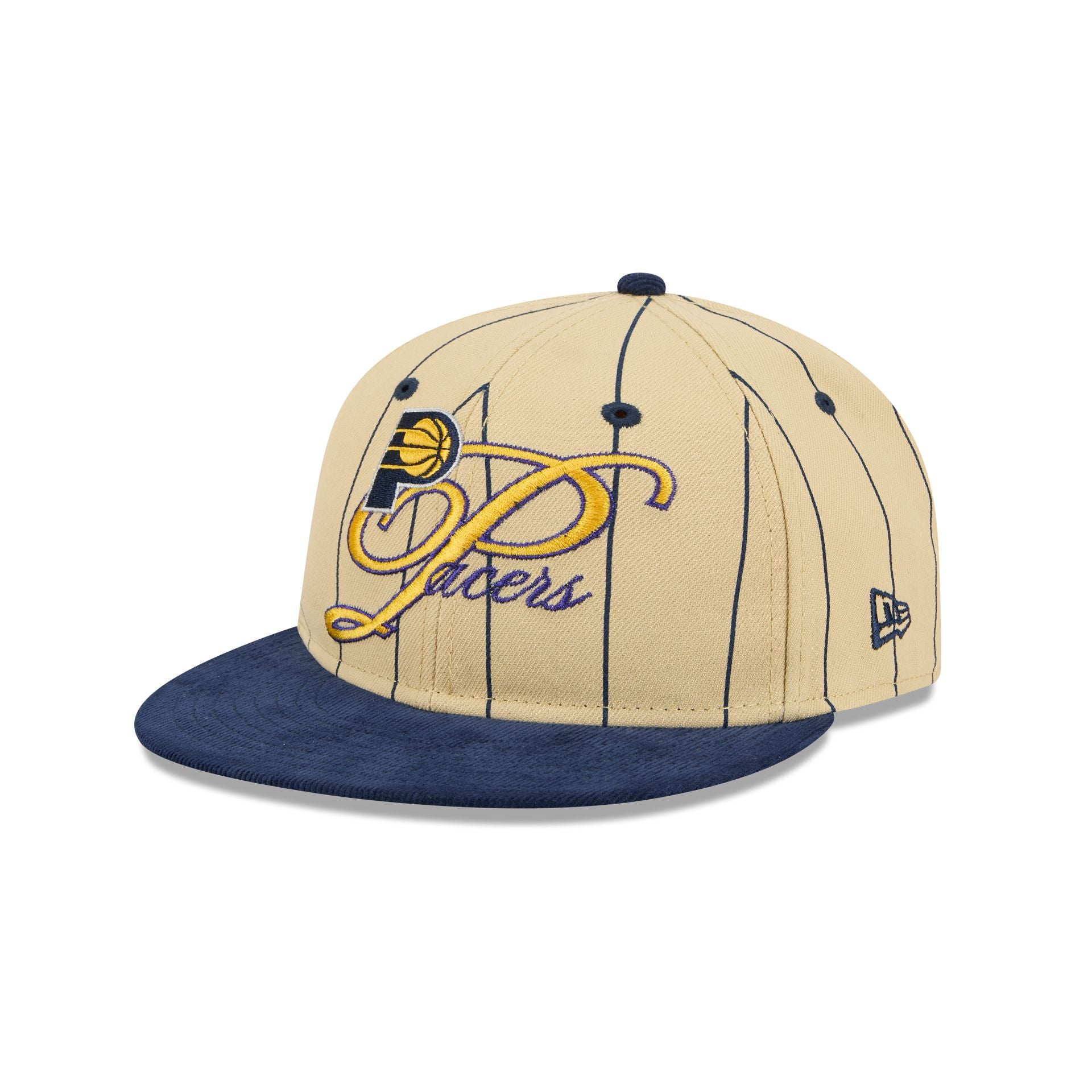 Indiana Pacers Pinstripe Script Retro Crown 9FIFTY Adjustable Hat - Nextgenmallstore