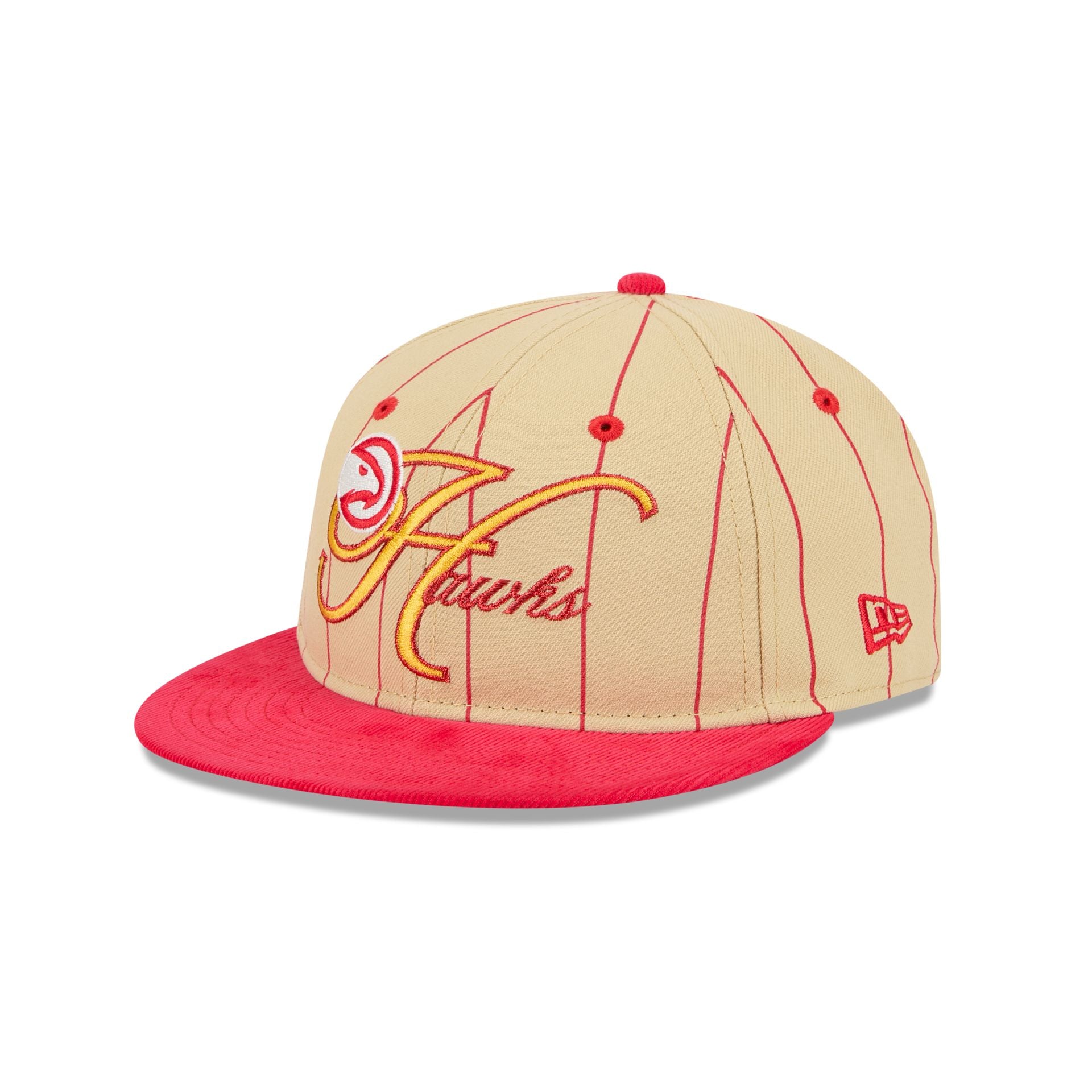Atlanta Hawks Pinstripe Script Retro Crown 9FIFTY Adjustable Hat - Nextgenmallstore