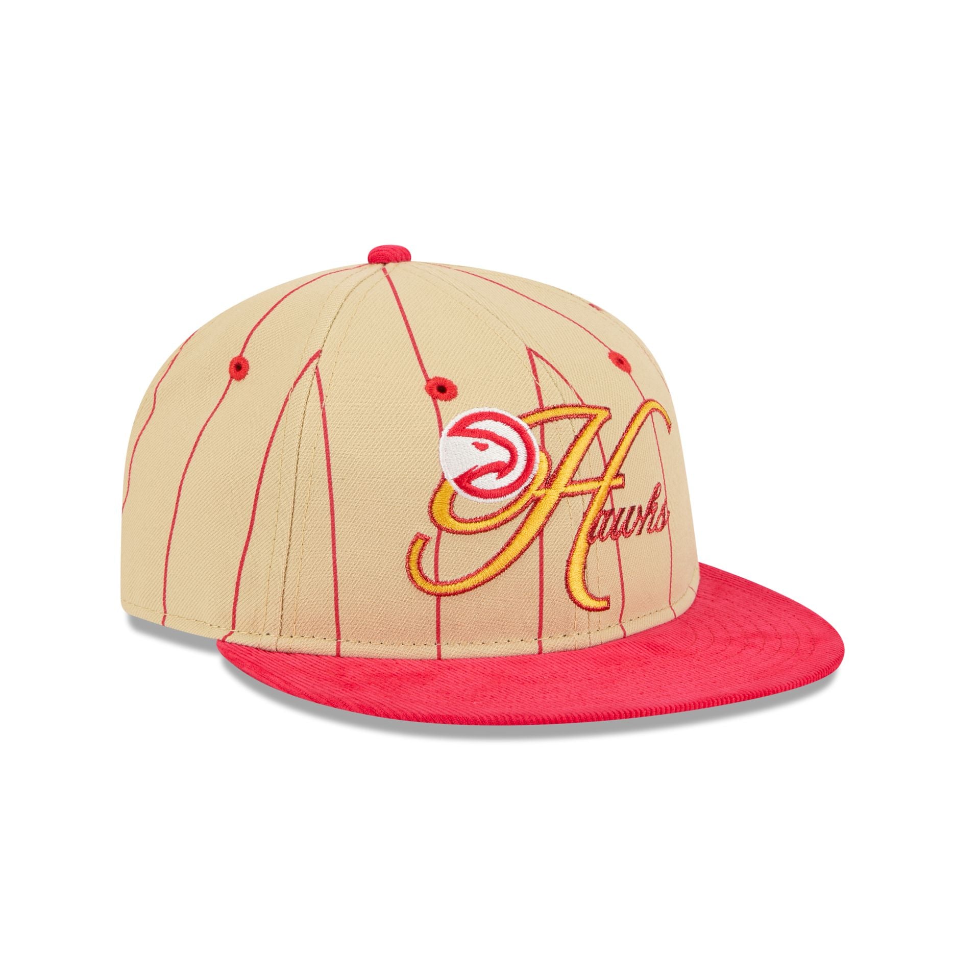 Atlanta Hawks Pinstripe Script Retro Crown 9FIFTY Adjustable Hat