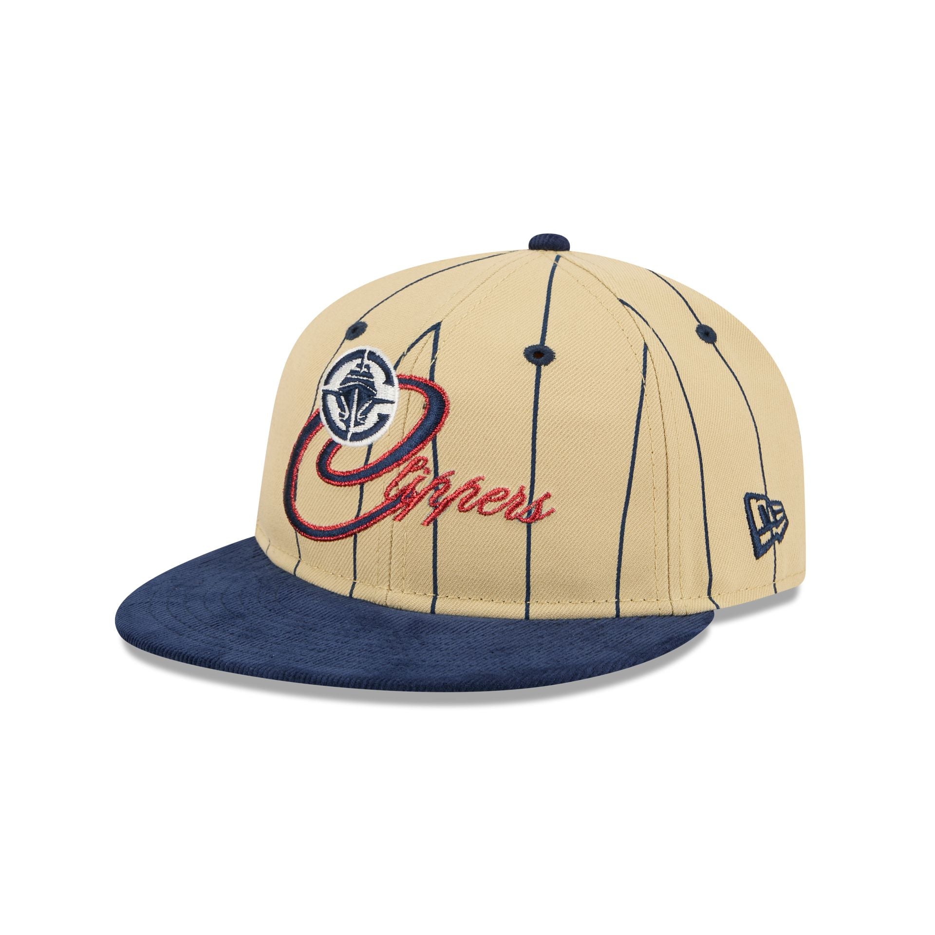 Los Angeles Clippers Pinstripe Script Retro Crown 9FIFTY Adjustable Hat - Nextgenmallstore