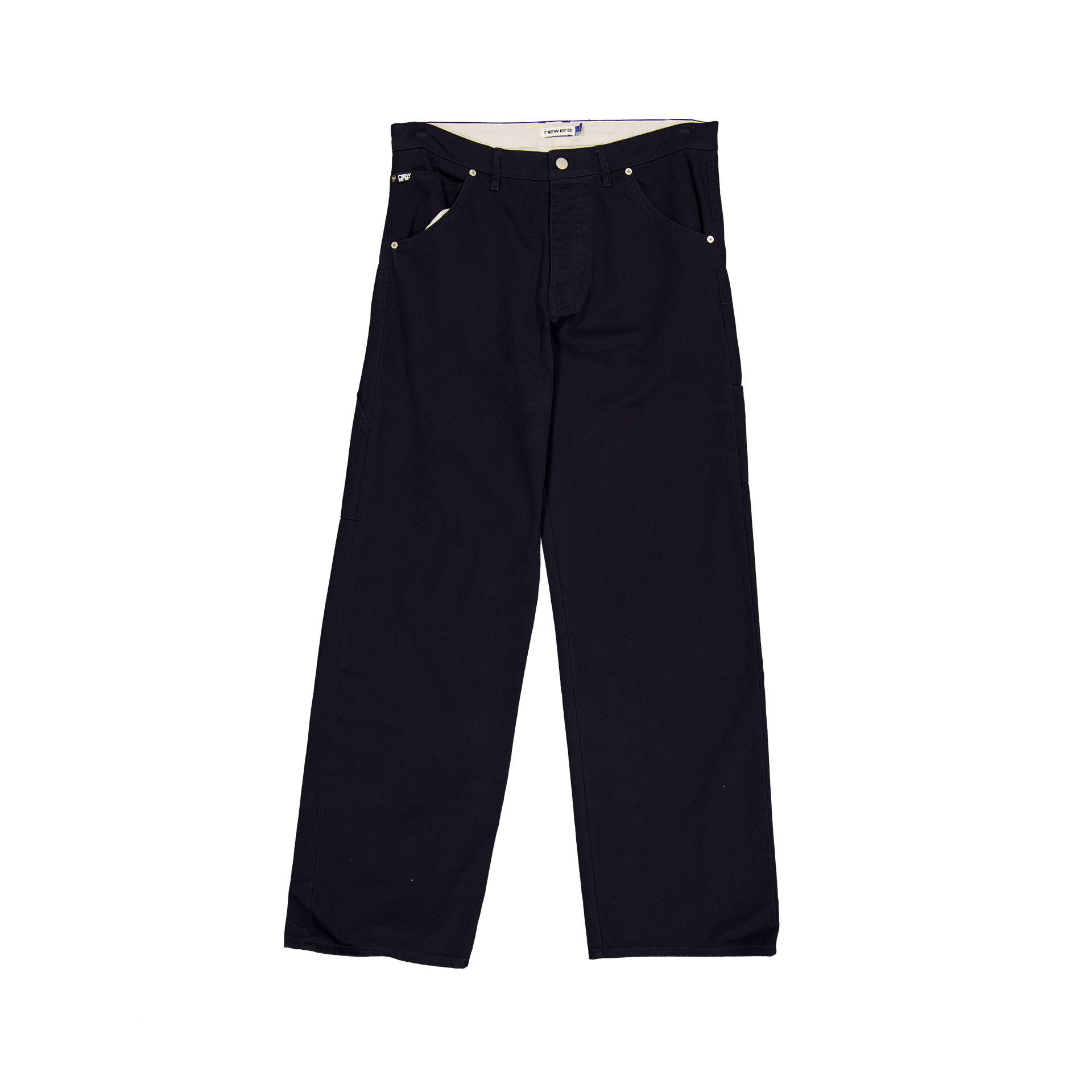 New Era Branded Brushed Cotton Navy Carpenter Pants - Nextgenmallstore