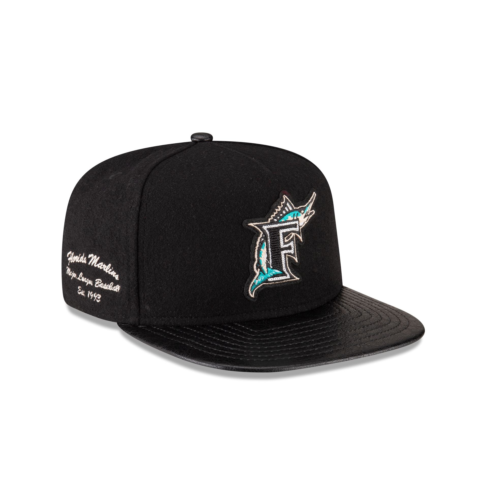 Miami Marlins Wool Letterman 9FIFTY A-Frame Snapback Hat - Nextgenmallstore