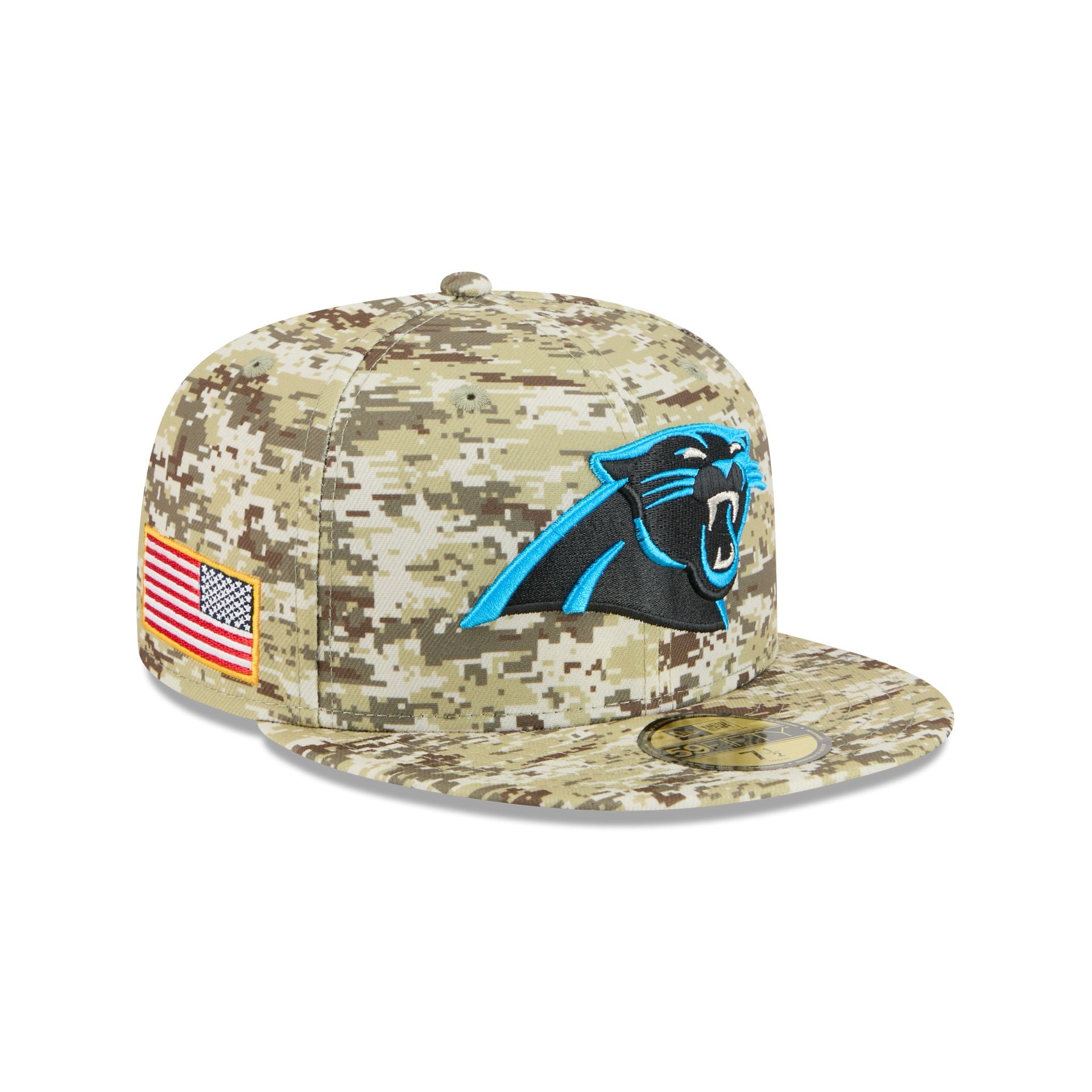 Carolina Panthers 2025 Salute to Service Fan Gear 59FIFTY Fitted Hat - Nextgenmallstore