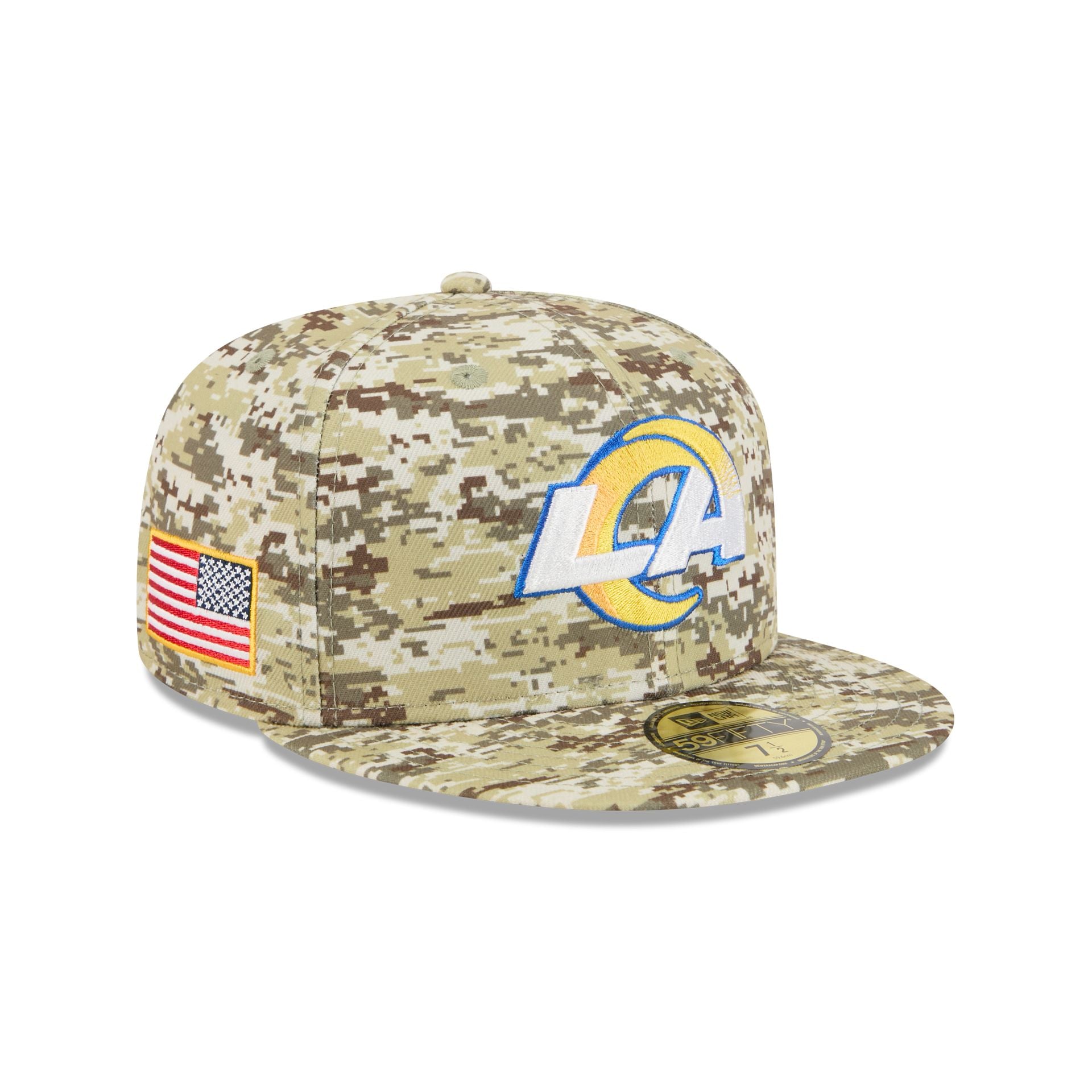 Los Angeles Rams 2025 Salute to Service Fan Gear 59FIFTY Fitted Hat - Nextgenmallstore