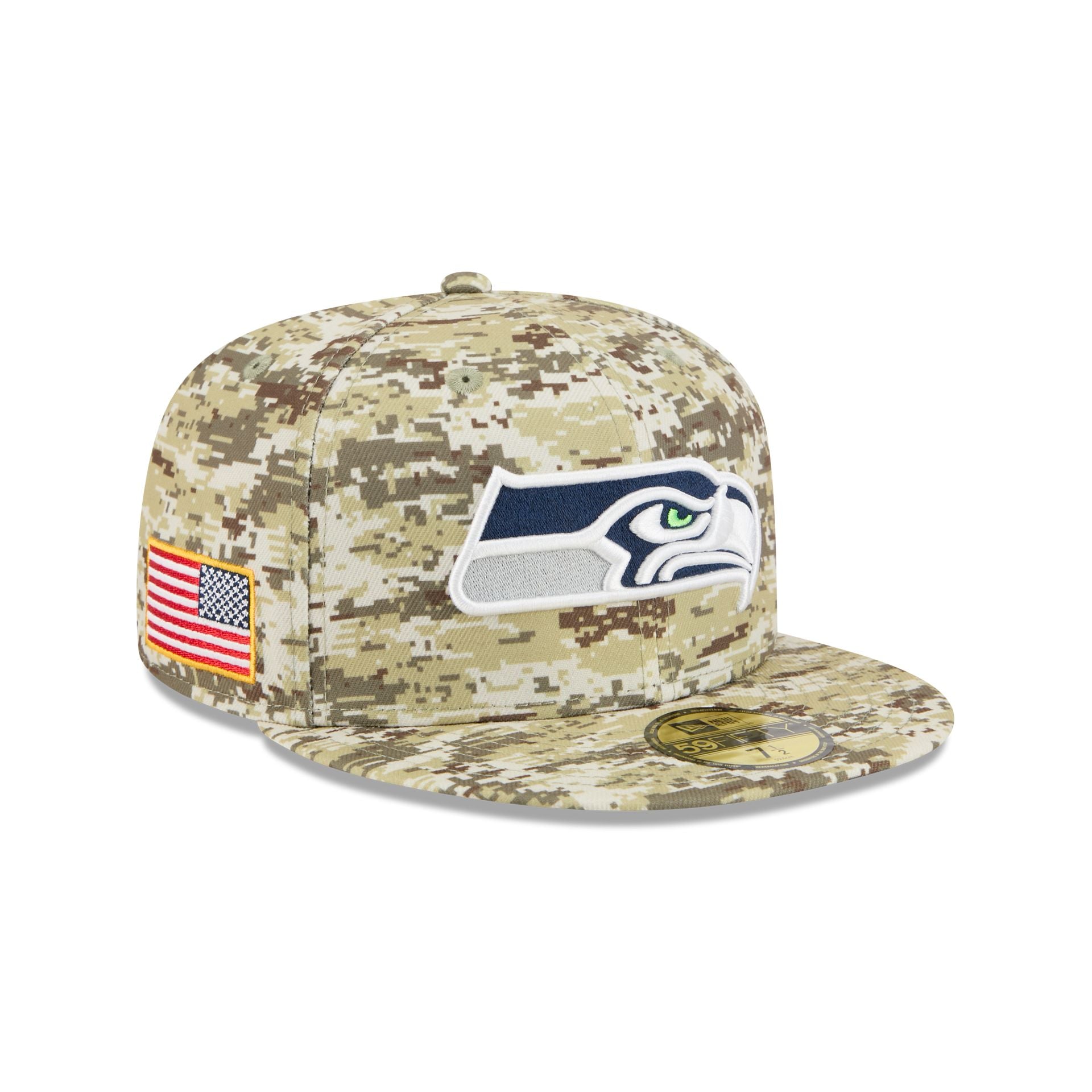 Seattle Seahawks 2025 Salute to Service Fan Gear 59FIFTY Fitted Hat - Nextgenmallstore