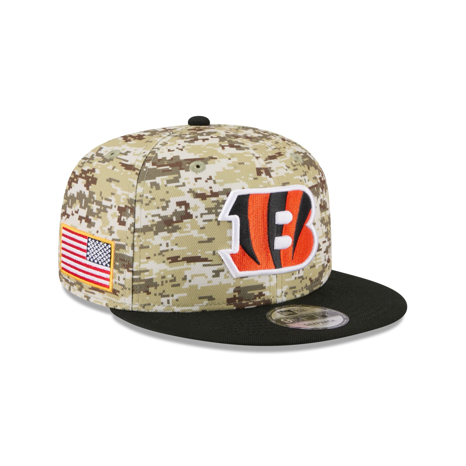 Cincinnati Bengals 2025 Salute to Service Fan Gear 9FIFTY Snapback Hat
