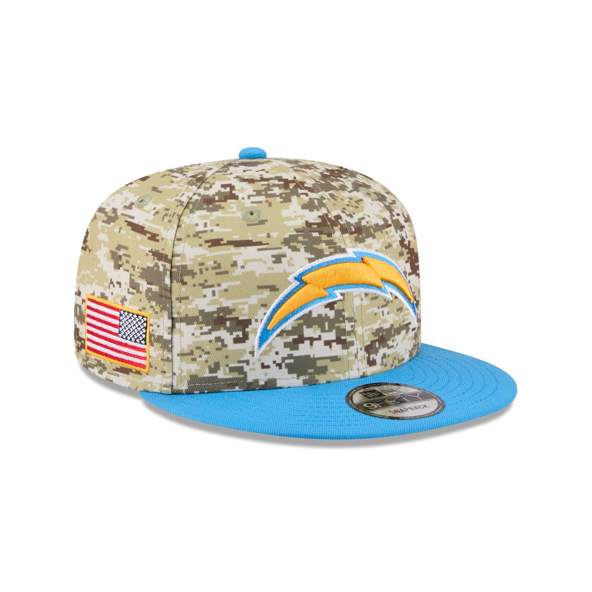 Los Angeles Chargers 2025 Salute to Service Fan Gear 9FIFTY Snapback Hat