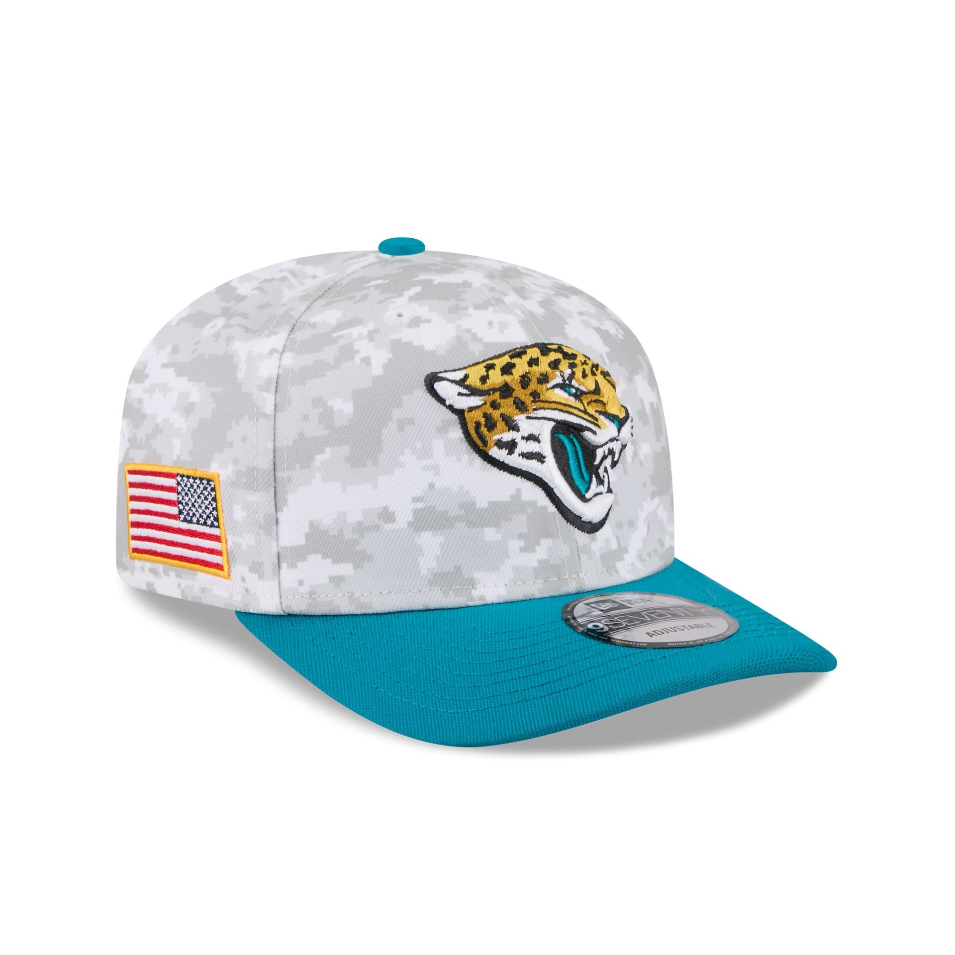 Jacksonville Jaguars 2025 Salute to Service Fan Gear 9SEVENTY Stretch-Snap Hat - Nextgenmallstore