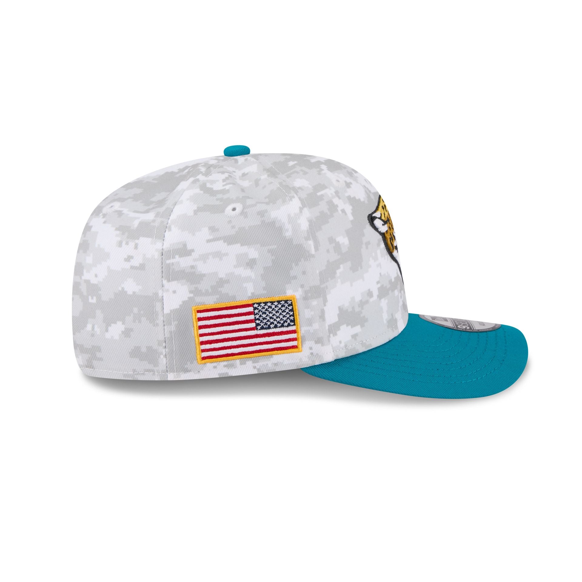 Jacksonville Jaguars 2025 Salute to Service Fan Gear 9SEVENTY Stretch-Snap Hat