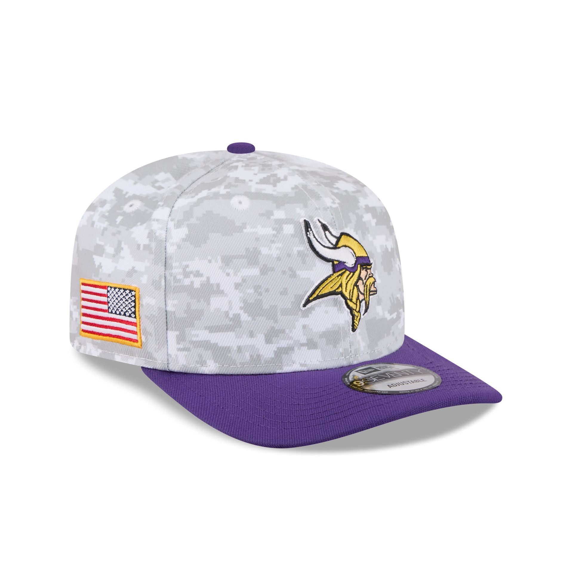 Minnesota Vikings 2025 Salute to Service Fan Gear 9SEVENTY Stretch-Snap Hat - Nextgenmallstore