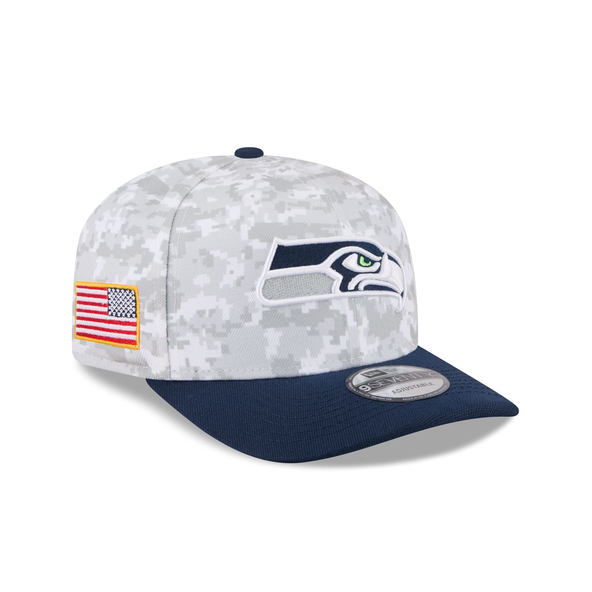 Seattle Seahawks 2025 Salute to Service Fan Gear 9SEVENTY Stretch-Snap Hat - Nextgenmallstore