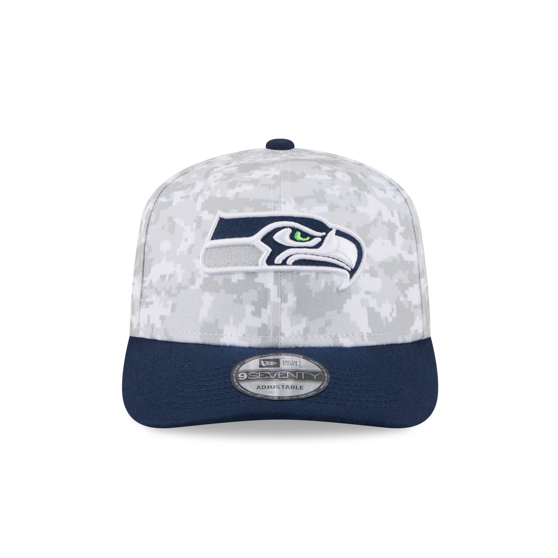 Seattle Seahawks 2025 Salute to Service Fan Gear 9SEVENTY Stretch-Snap Hat