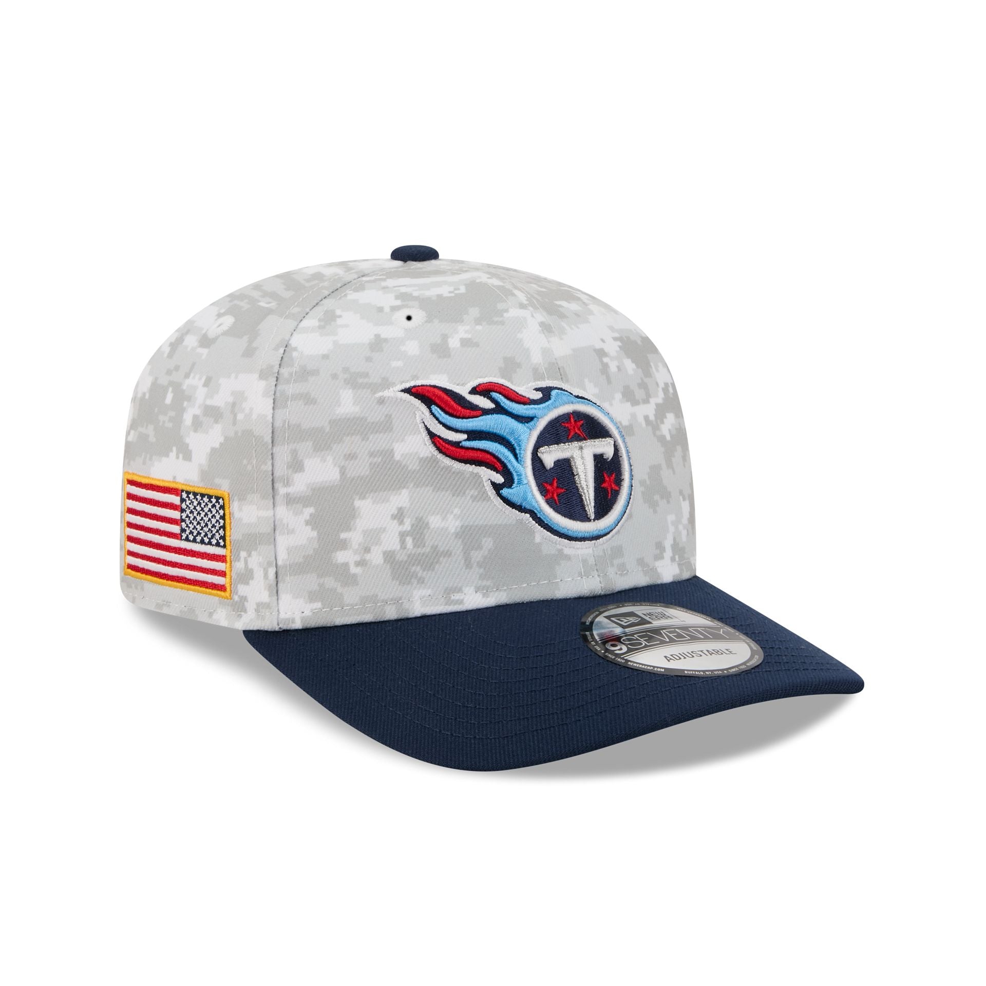 Tennessee Titans 2025 Salute to Service Fan Gear 9SEVENTY Stretch-Snap Hat