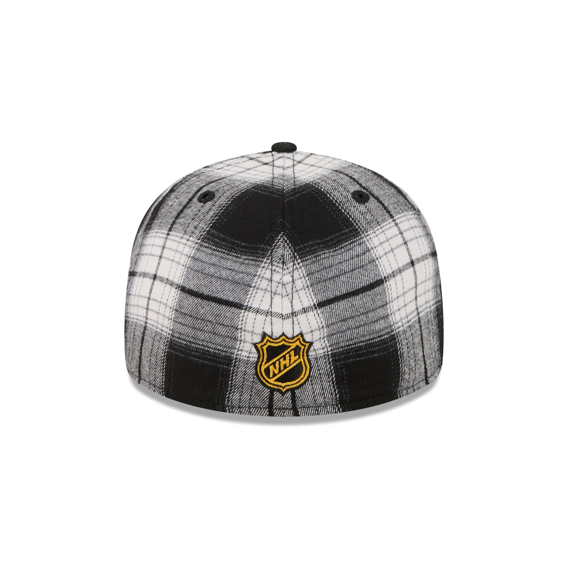 Boston Bruins Grunge Plaid Retro Crown 59FIFTY Fitted Hat
