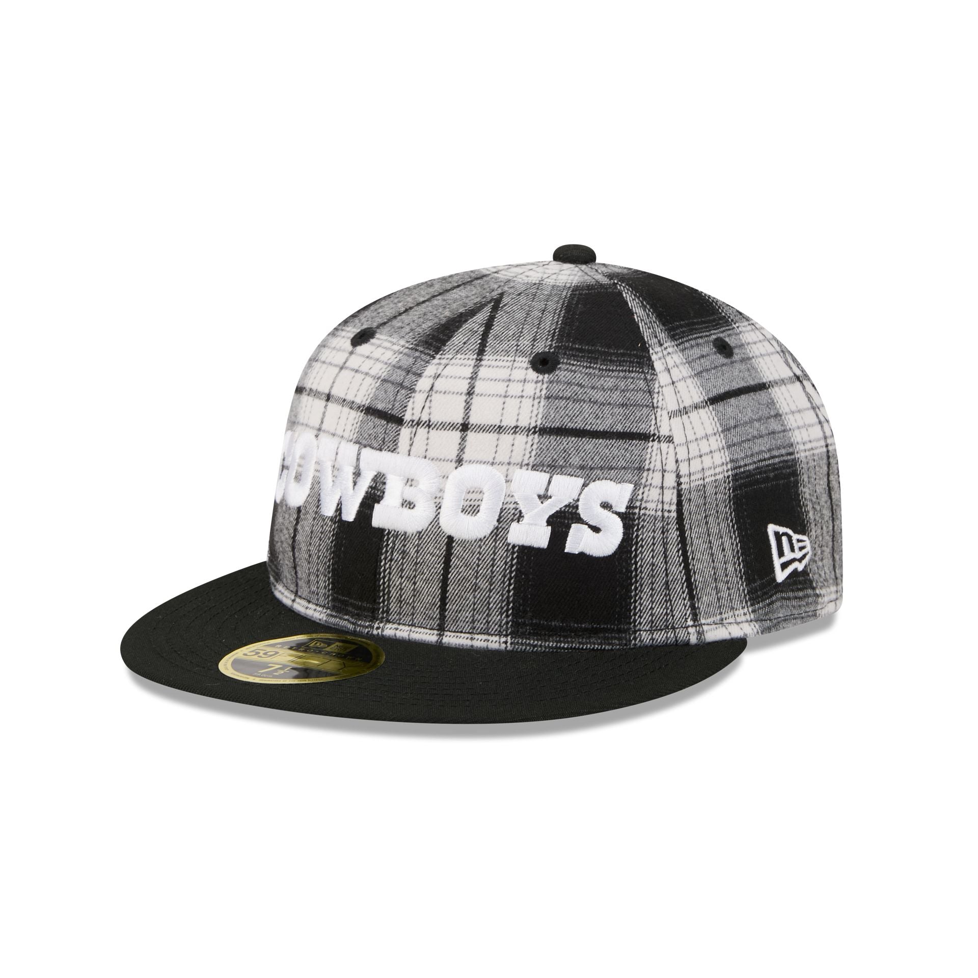 Dallas Cowboys Grunge Plaid Retro Crown 59FIFTY Fitted Hat