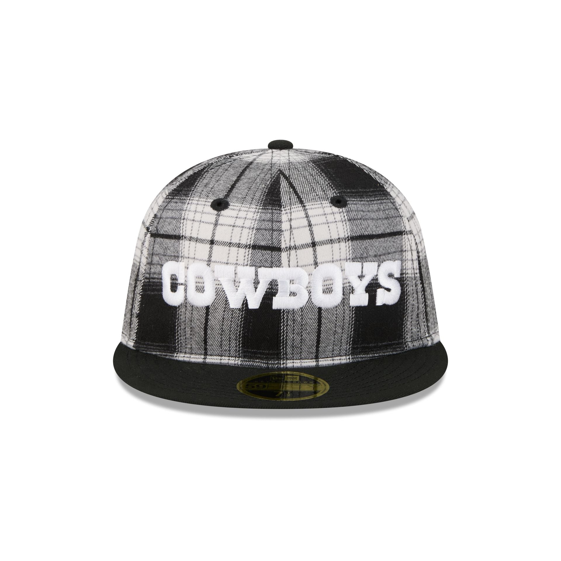 Dallas Cowboys Grunge Plaid Retro Crown 59FIFTY Fitted Hat