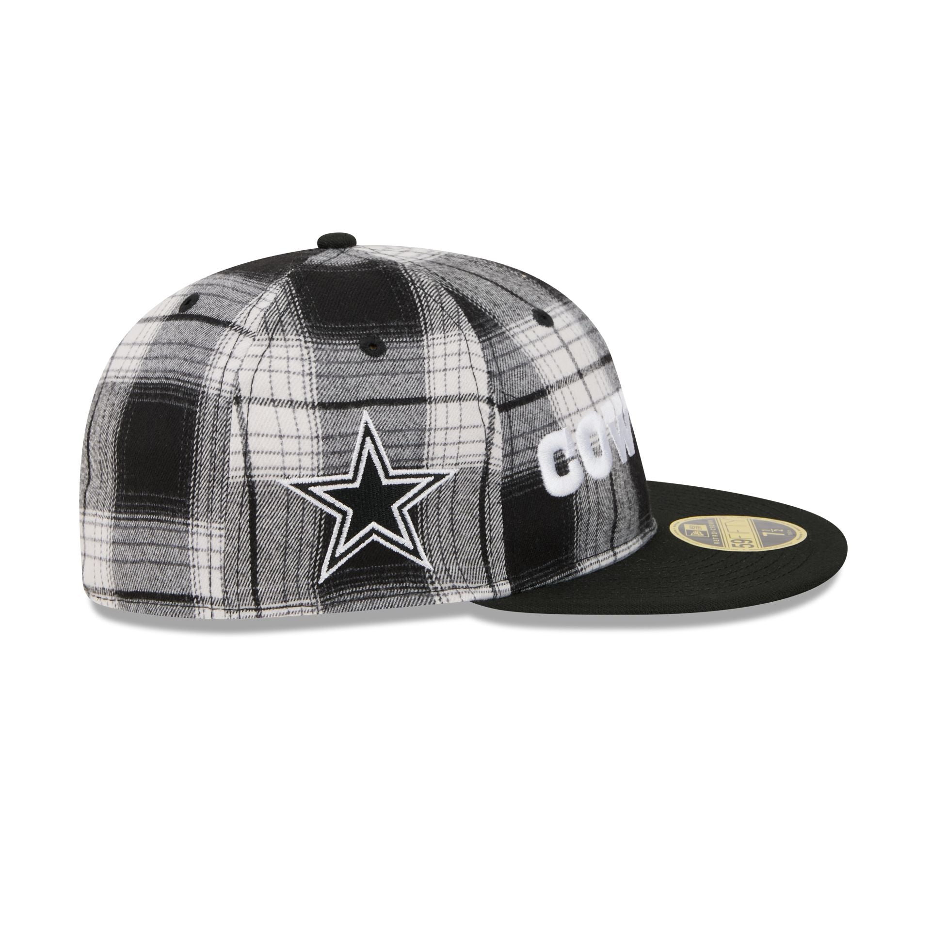 Dallas Cowboys Grunge Plaid Retro Crown 59FIFTY Fitted Hat