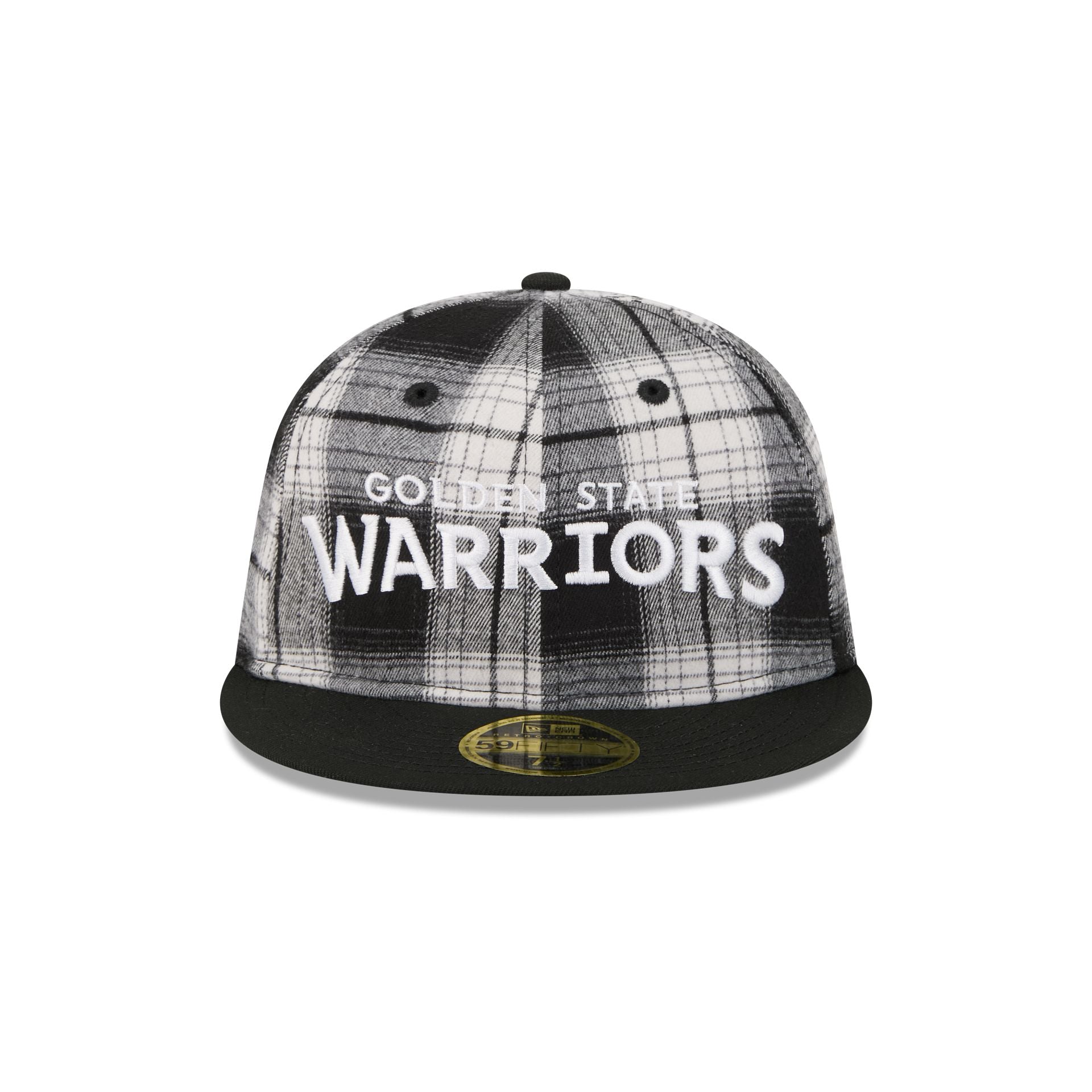 Golden State Warriors Grunge Plaid Retro Crown 59FIFTY Fitted Hat