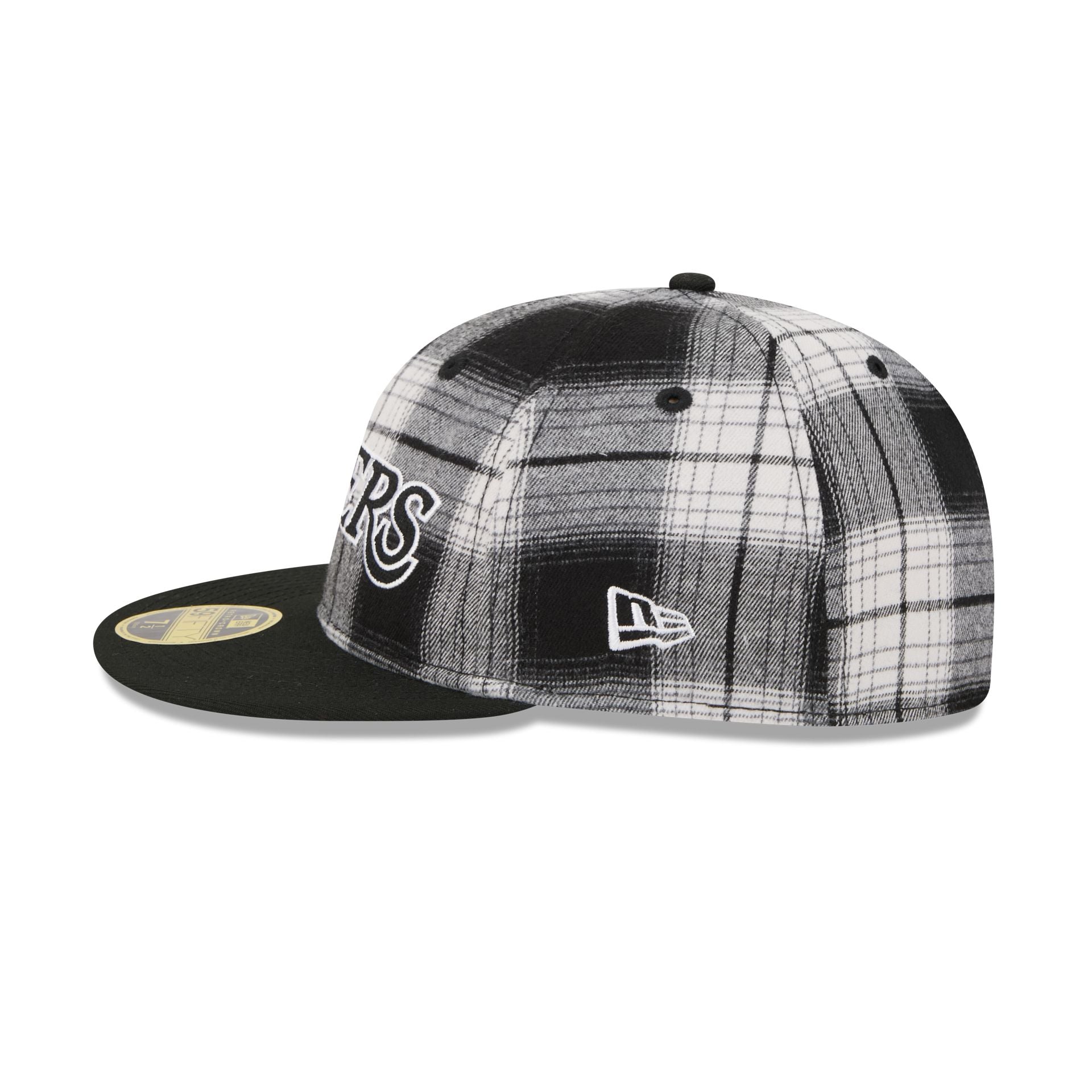 Los Angeles Lakers Grunge Plaid Retro Crown 59FIFTY Fitted Hat