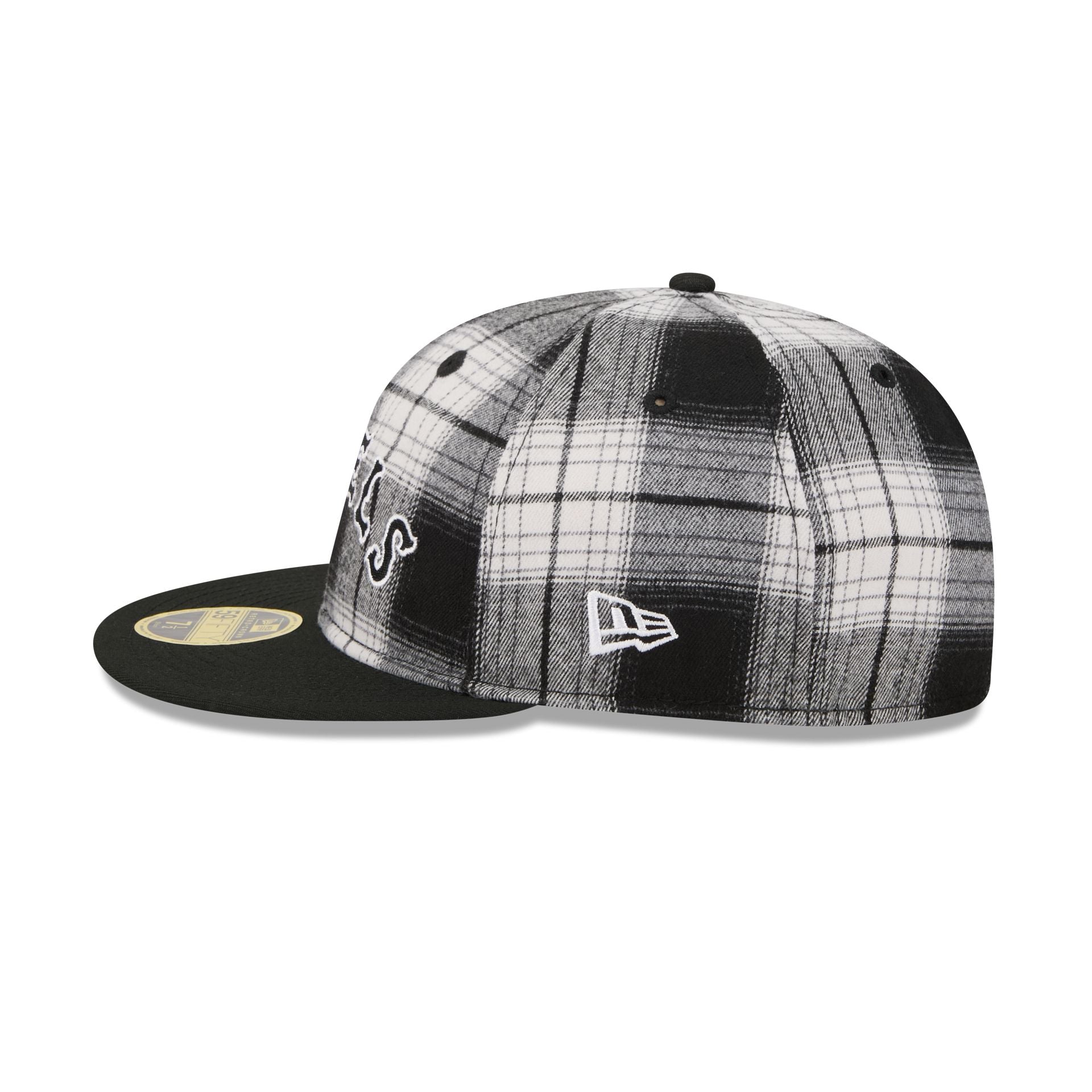 Los Angeles Angels Grunge Plaid Retro Crown 59FIFTY Fitted Hat