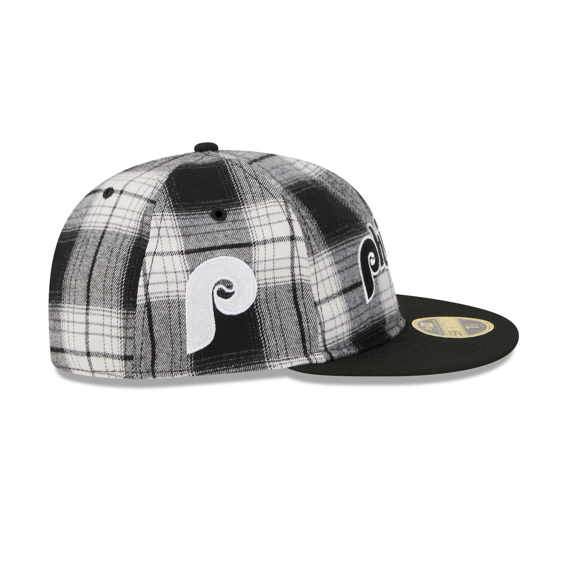 Philadelphia Phillies Grunge Plaid Retro Crown 59FIFTY Fitted Hat
