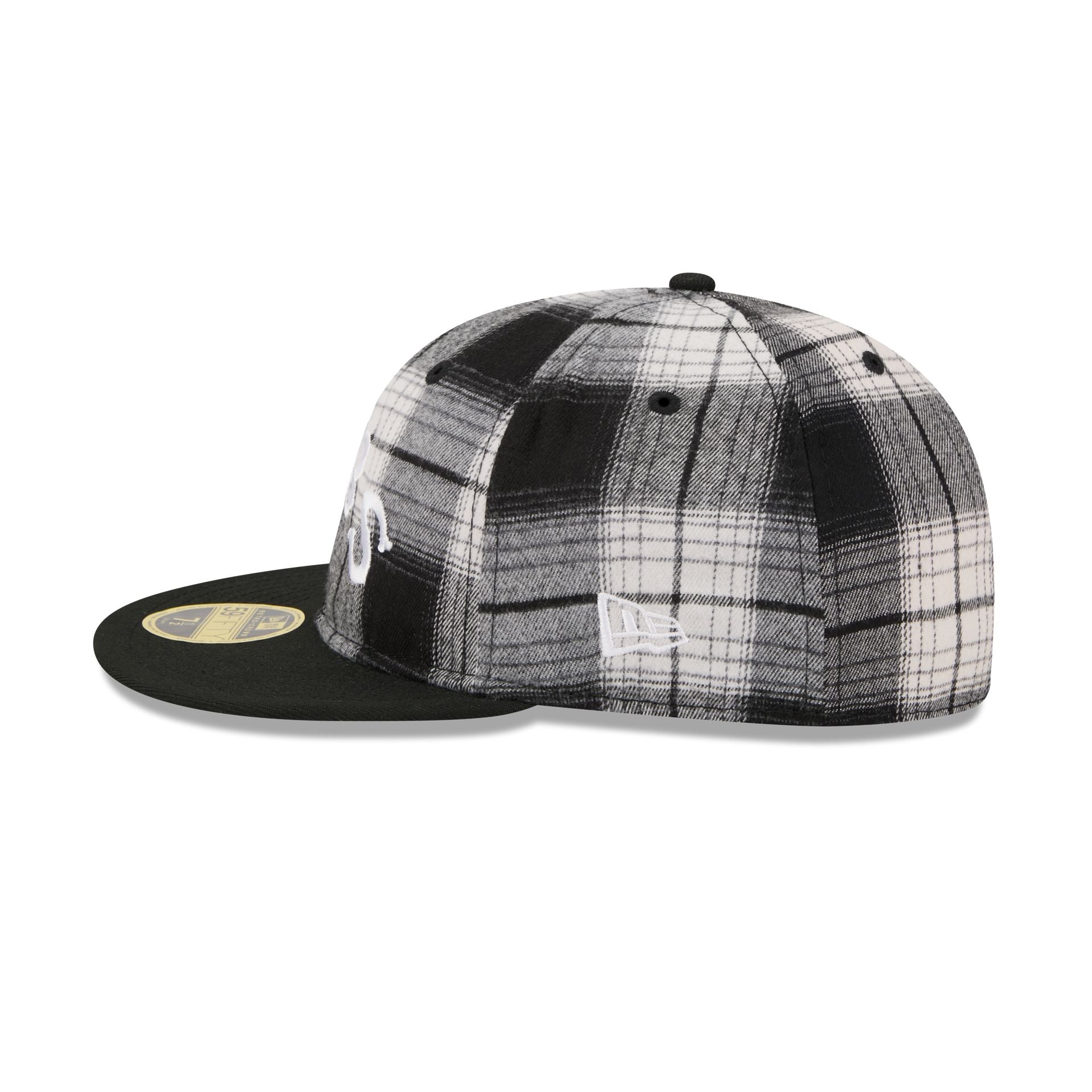 Chicago Cubs Grunge Plaid Retro Crown 59FIFTY Fitted Hat