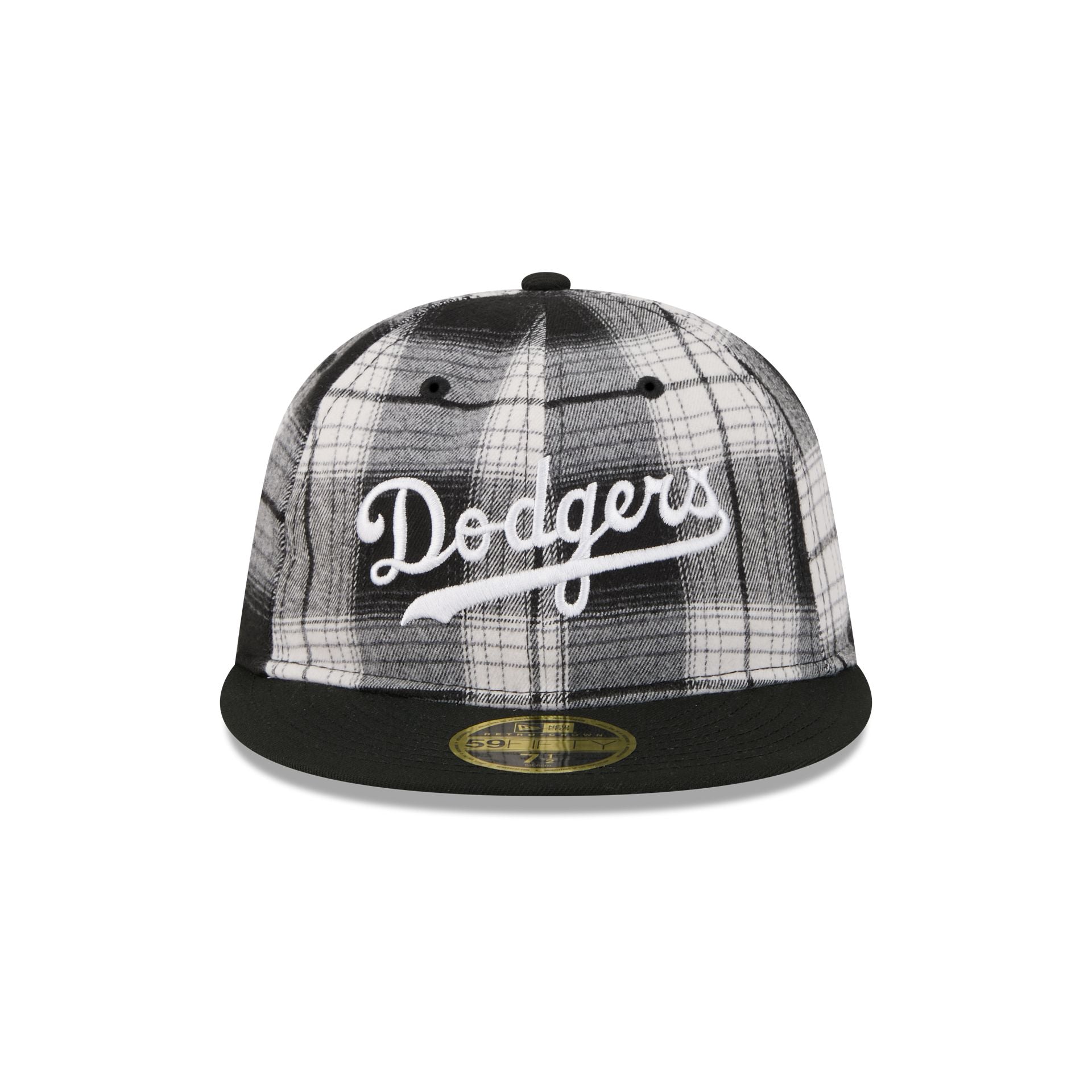 Brooklyn Dodgers Grunge Plaid Retro Crown 59FIFTY Fitted Hat