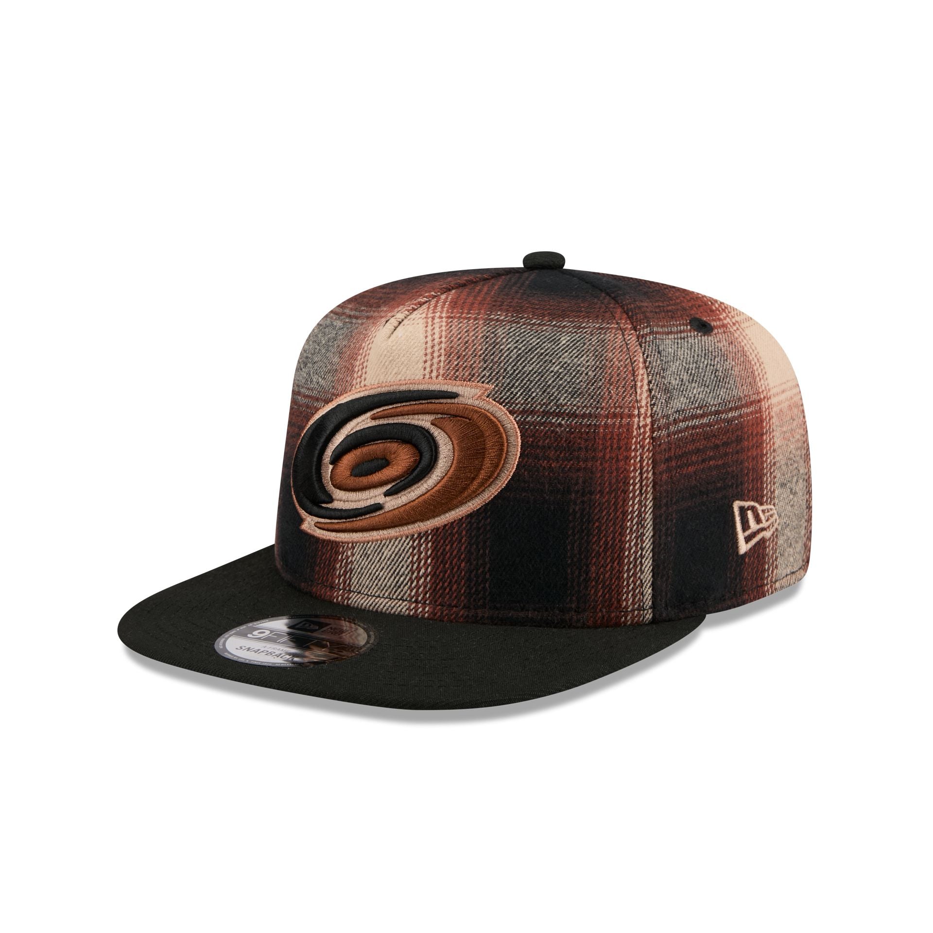 Carolina Hurricanes Grunge Plaid 9FIFTY A-Frame Adjustable Hat - Nextgenmallstore