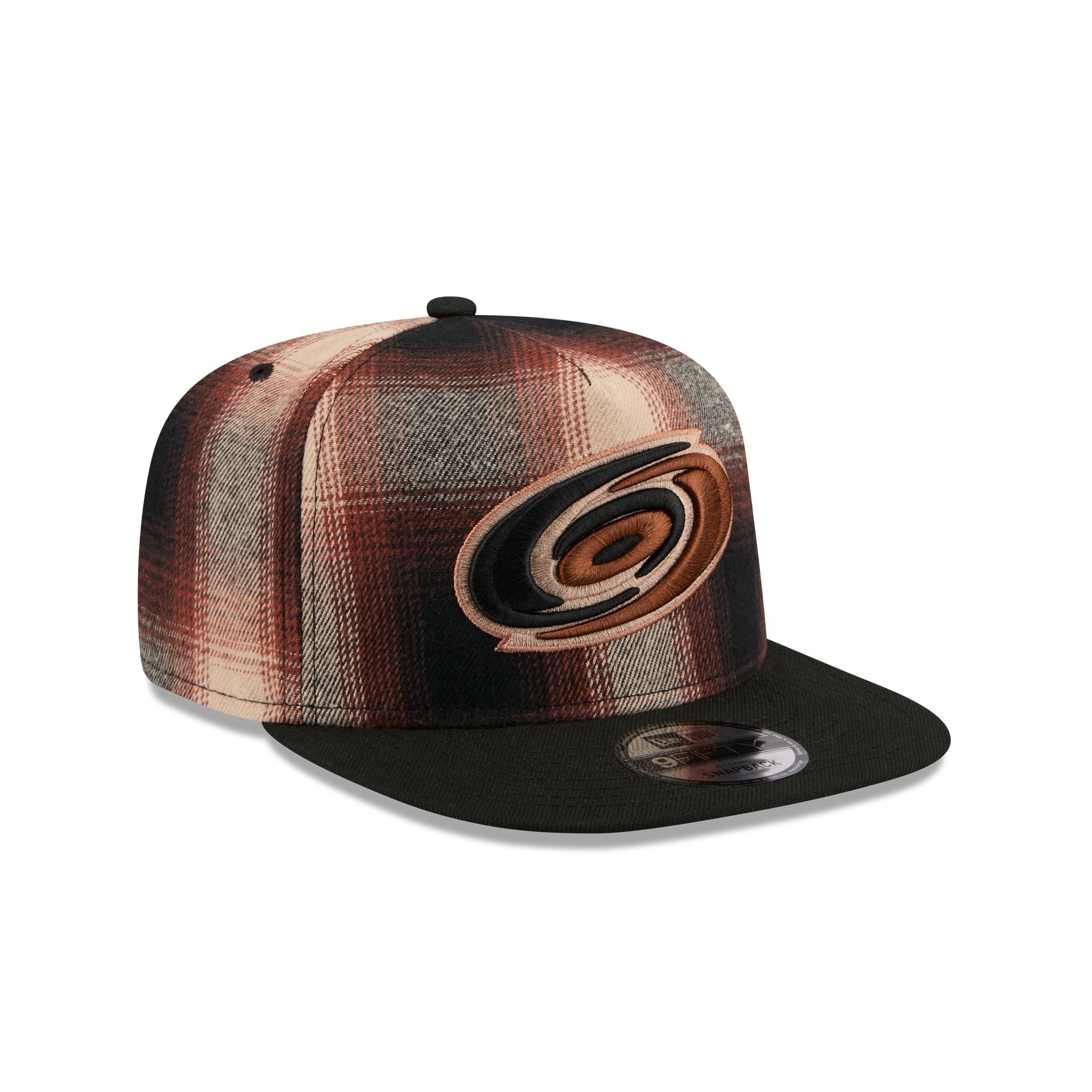 Carolina Hurricanes Grunge Plaid 9FIFTY A-Frame Adjustable Hat
