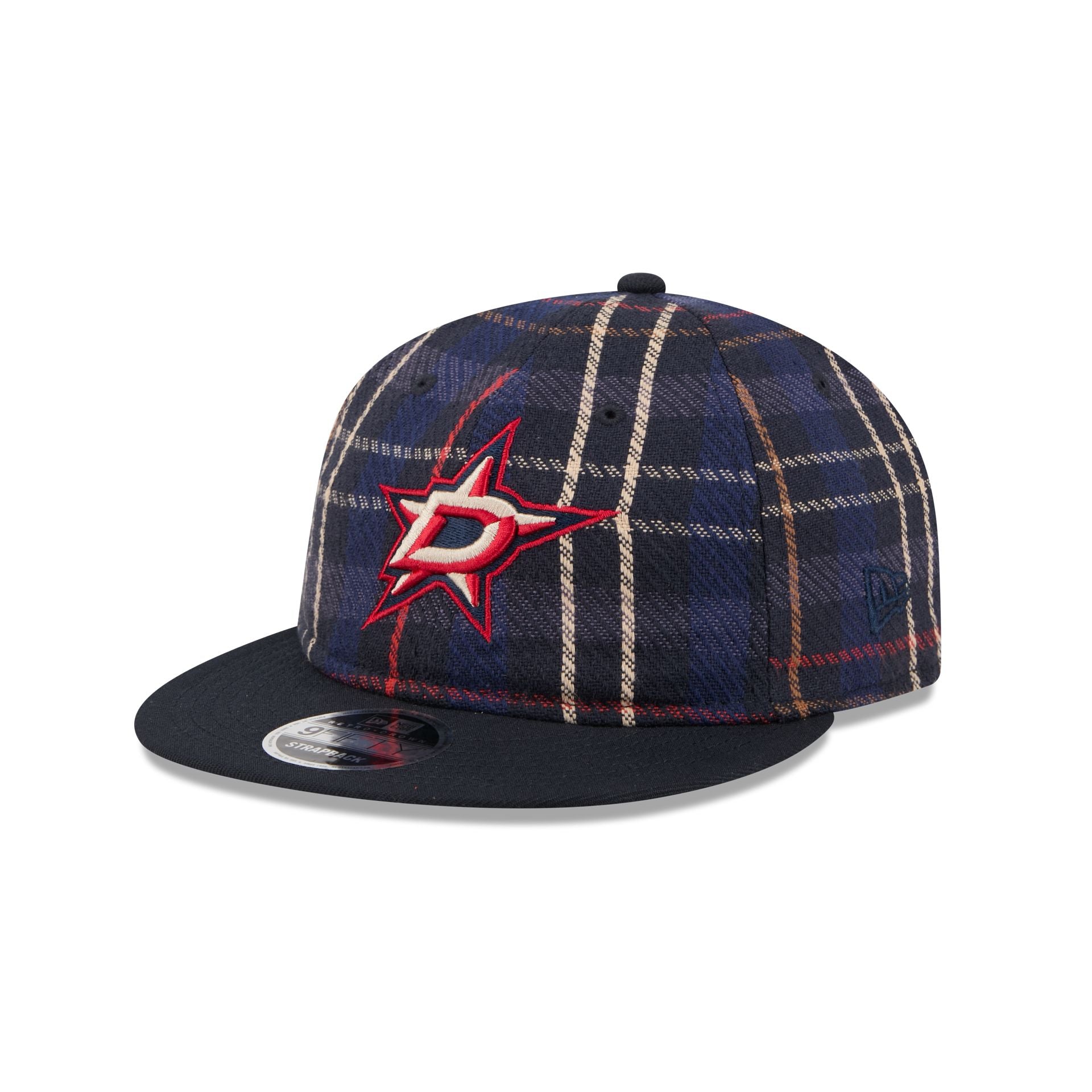 Dallas Stars Grunge Plaid Retro Crown 9FIFTY Adjustable Hat - Nextgenmallstore