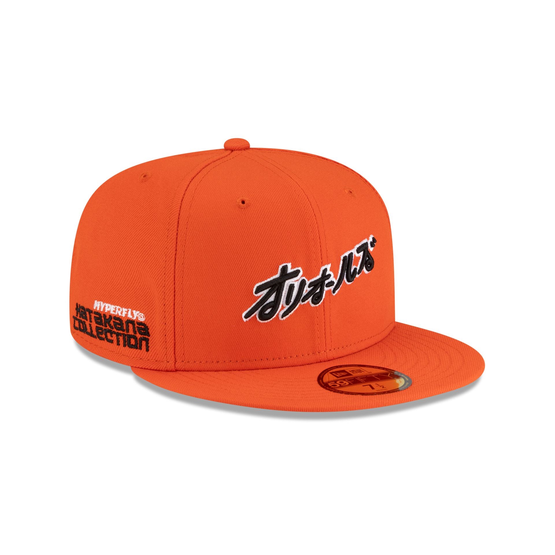 Hyperfly Katakana x Baltimore Orioles Orange 59FIFTY Fitted Hat - Nextgenmallstore
