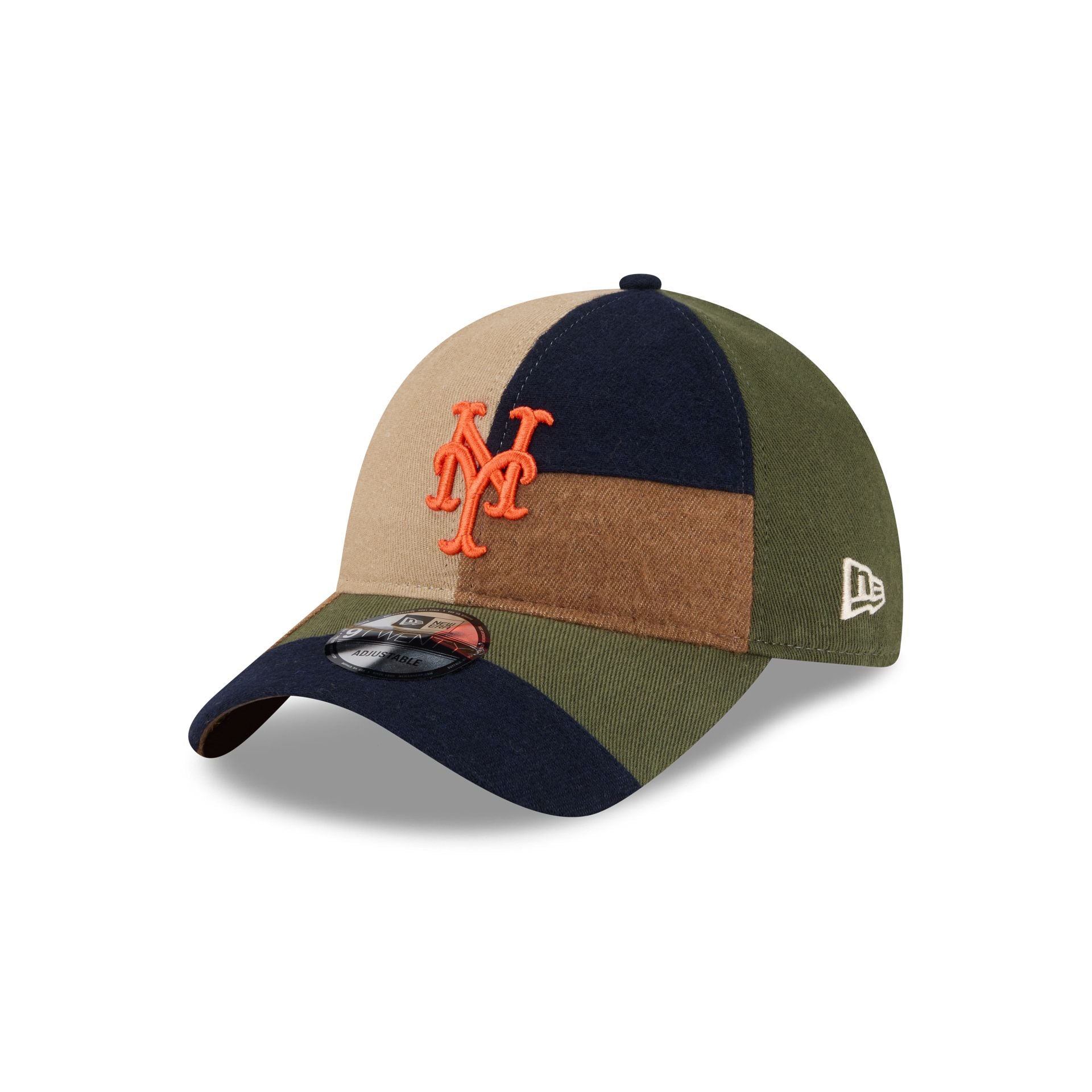 New York Mets Three Looms Cotton Twill Patchwork 9TWENTY Adjustable Hat - Nextgenmallstore