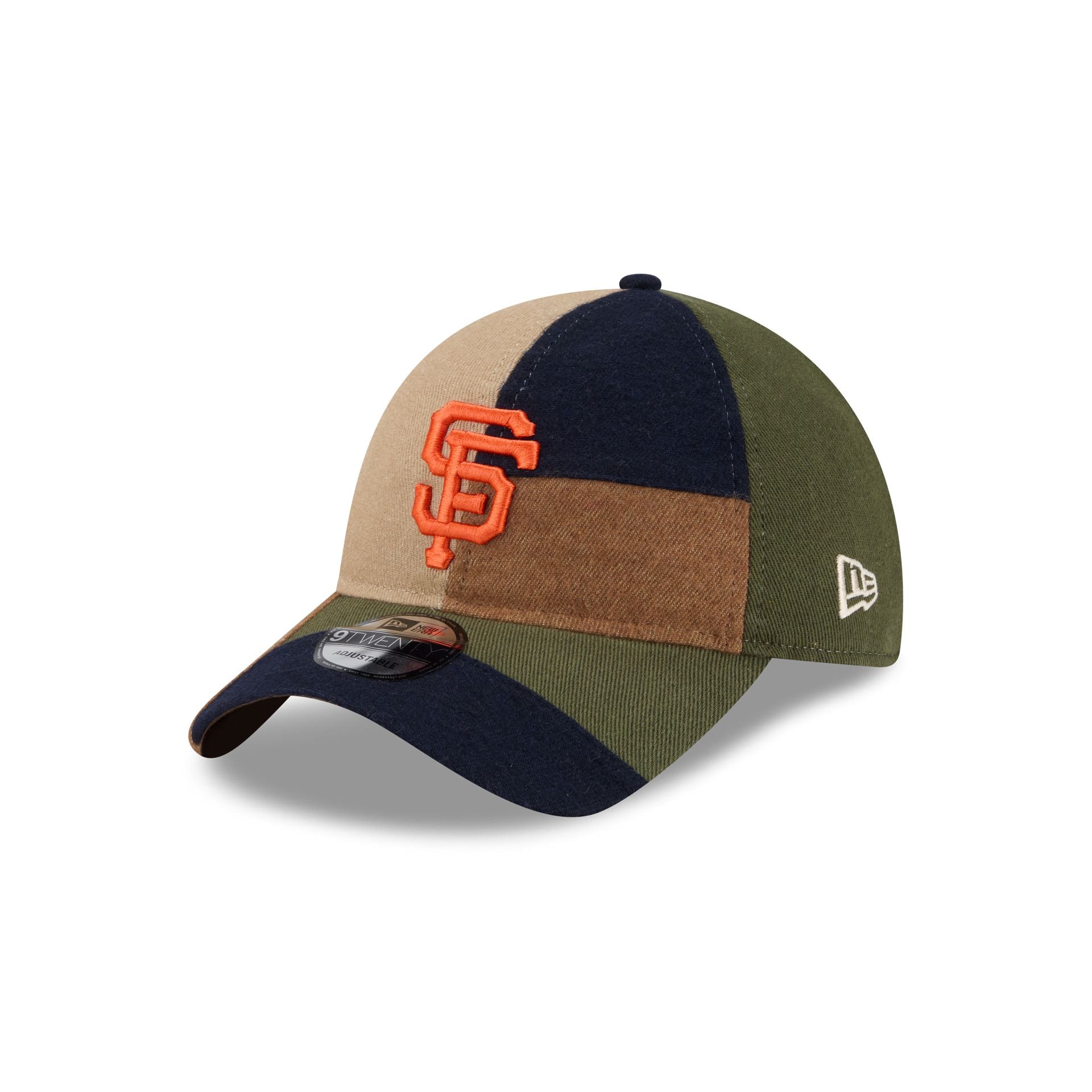 San Francisco Giants Three Looms Cotton Twill Patchwork 9TWENTY Adjustable Hat - Nextgenmallstore