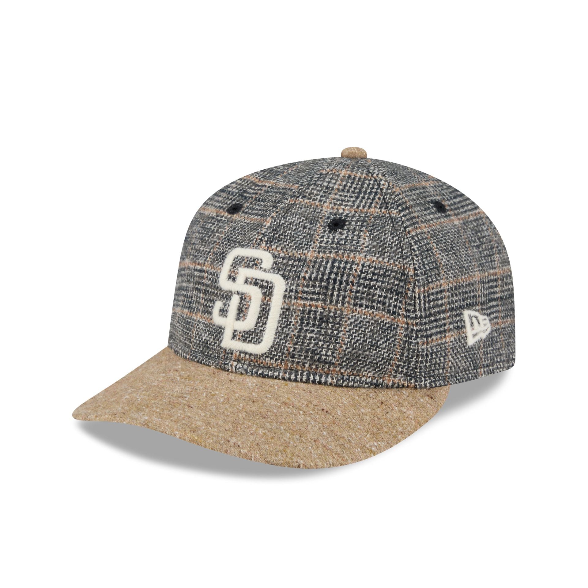 San Diego Padres Three Looms Vintage Tweed Retro Crown 59FIFTY Fitted Hat - Nextgenmallstore