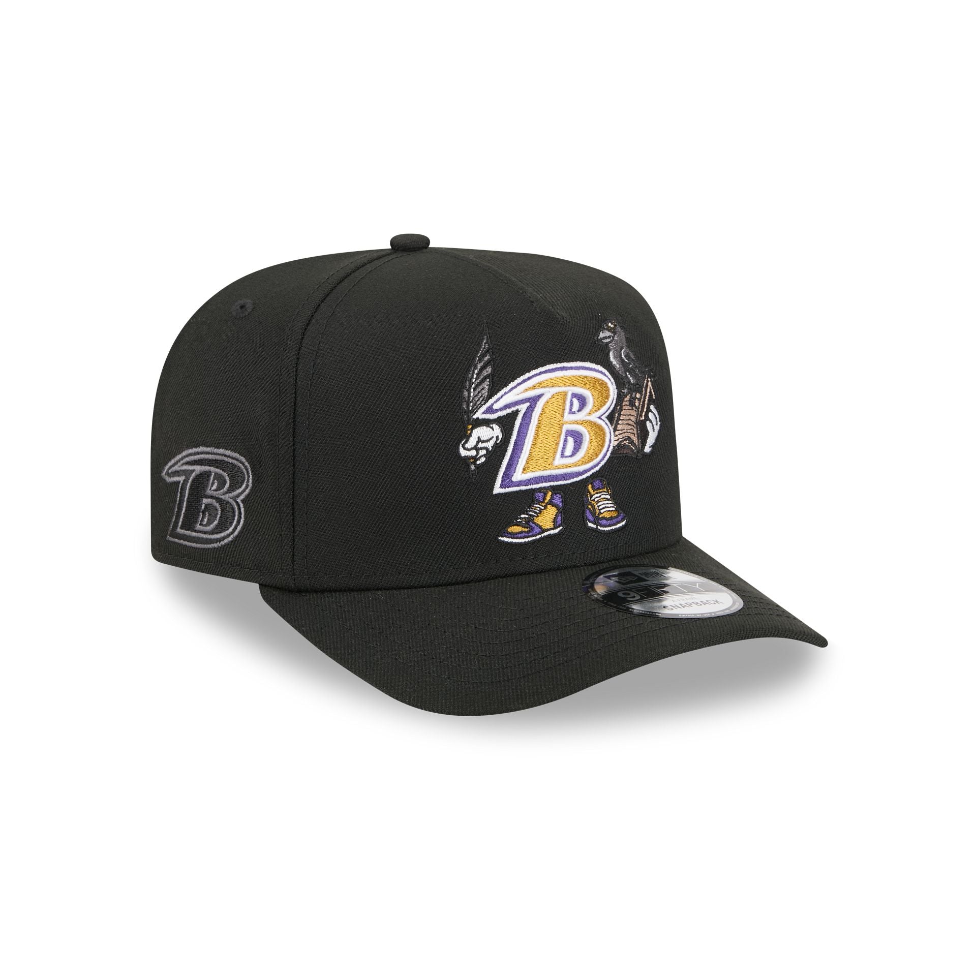 Baltimore Ravens Cartoon 9FIFTY A-Frame Snapback Hat - Nextgenmallstore
