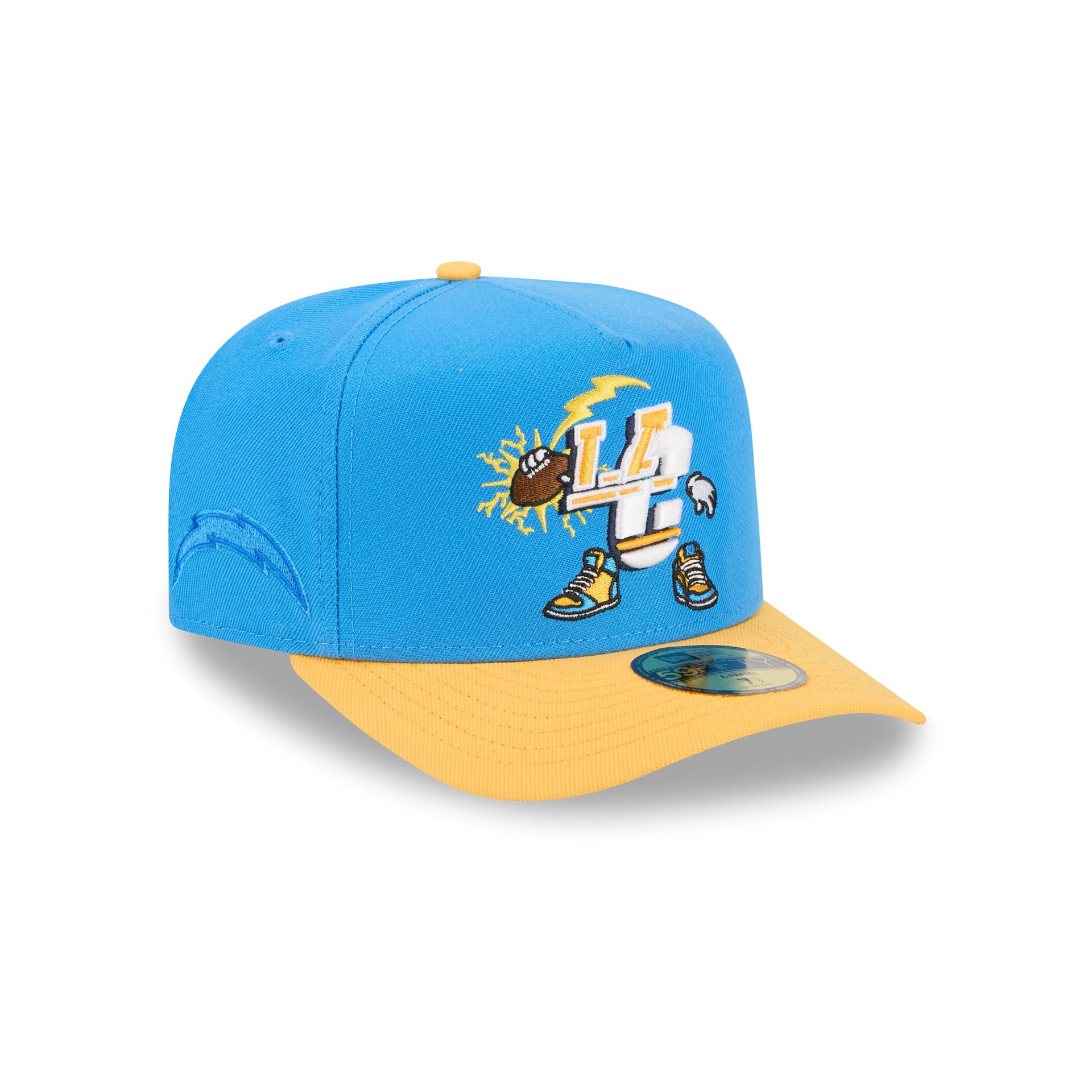 Los Angeles Chargers Cartoon 59FIFTY A-Frame Fitted Hat - Nextgenmallstore