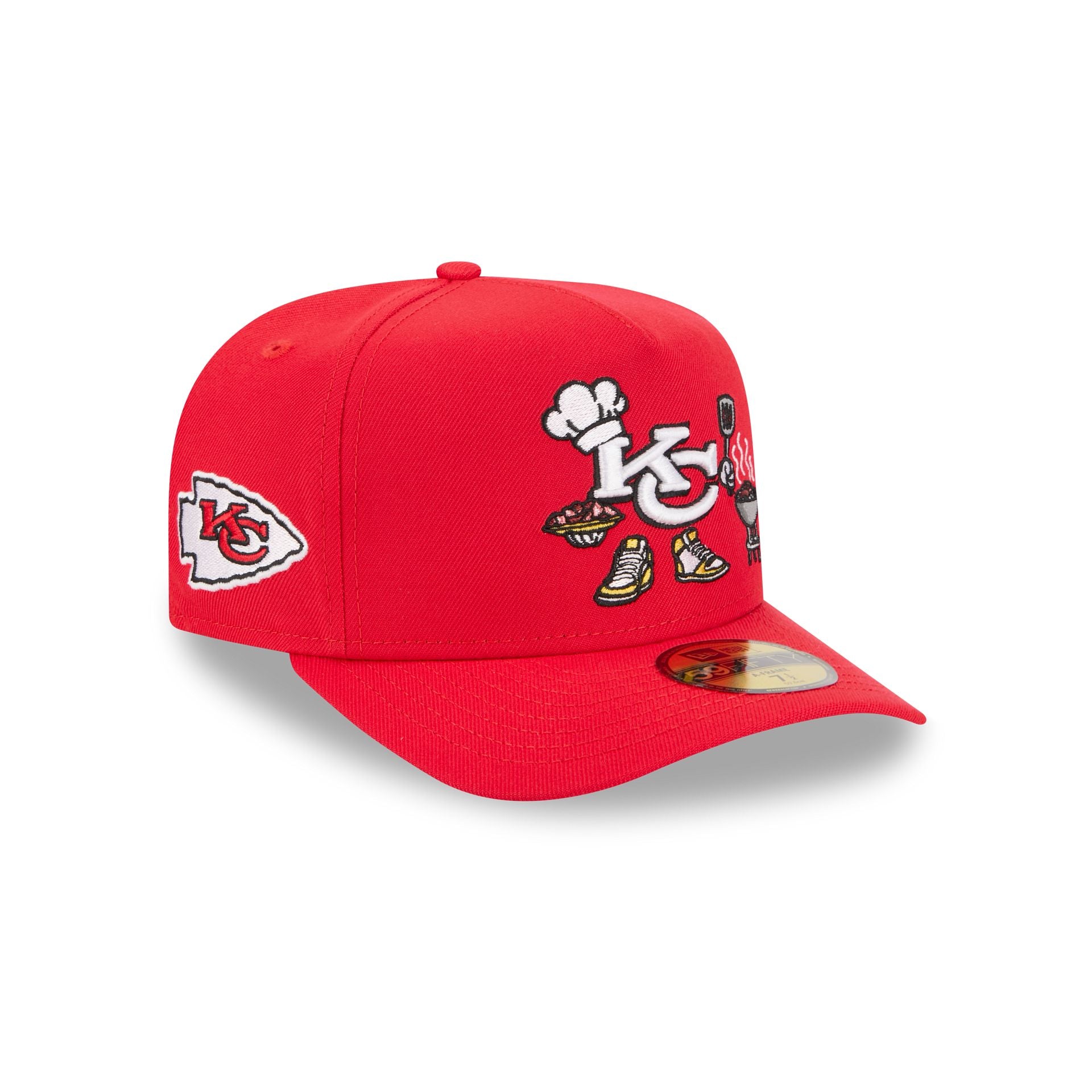 Kansas City Chiefs Cartoon 59FIFTY A-Frame Fitted Hat - Nextgenmallstore