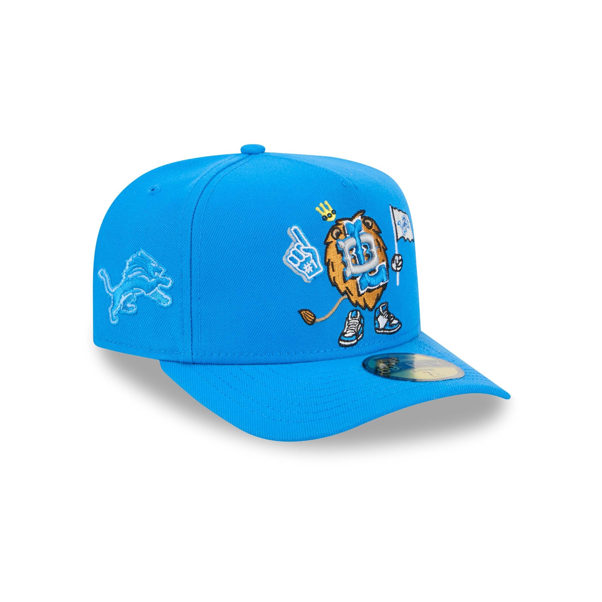 Detroit Lions Cartoon 59FIFTY A-Frame Fitted Hat - Nextgenmallstore