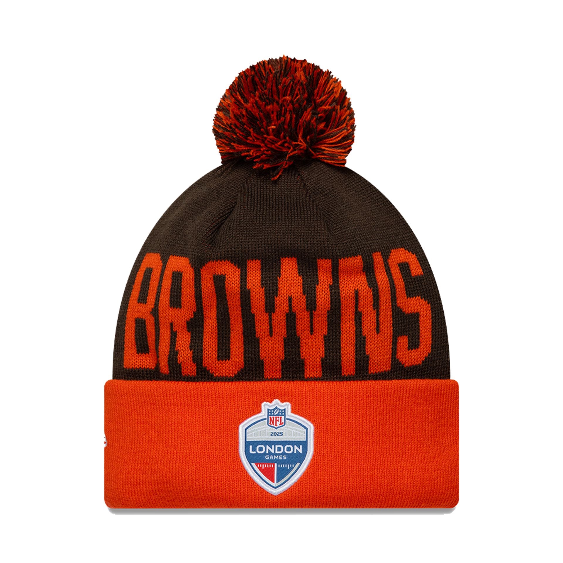 Cleveland Browns London Game Team Pom Knit Hat