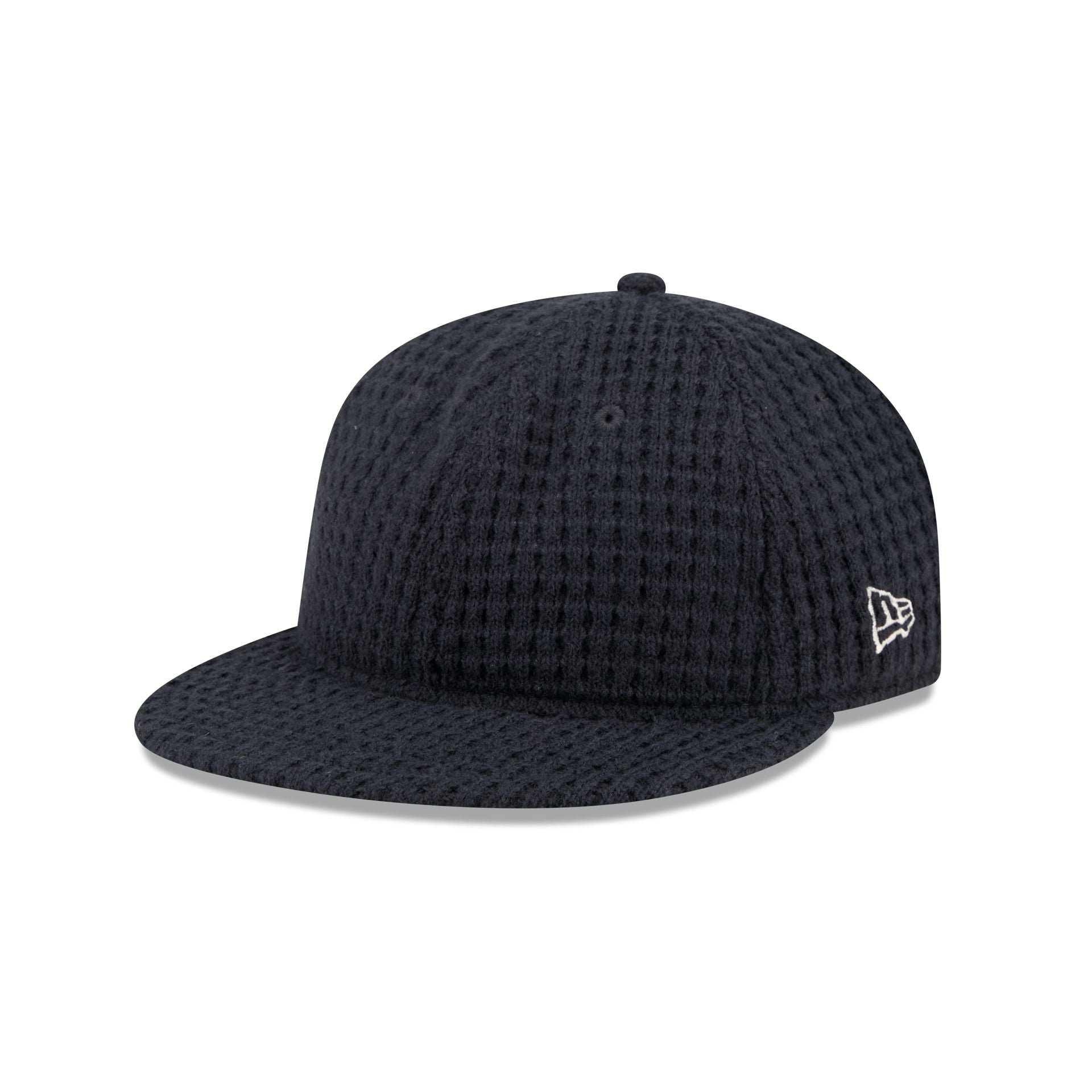New Era Cap Waffle Knit Navy Retro Crown 9FIFTY Strapback Hat - Nextgenmallstore